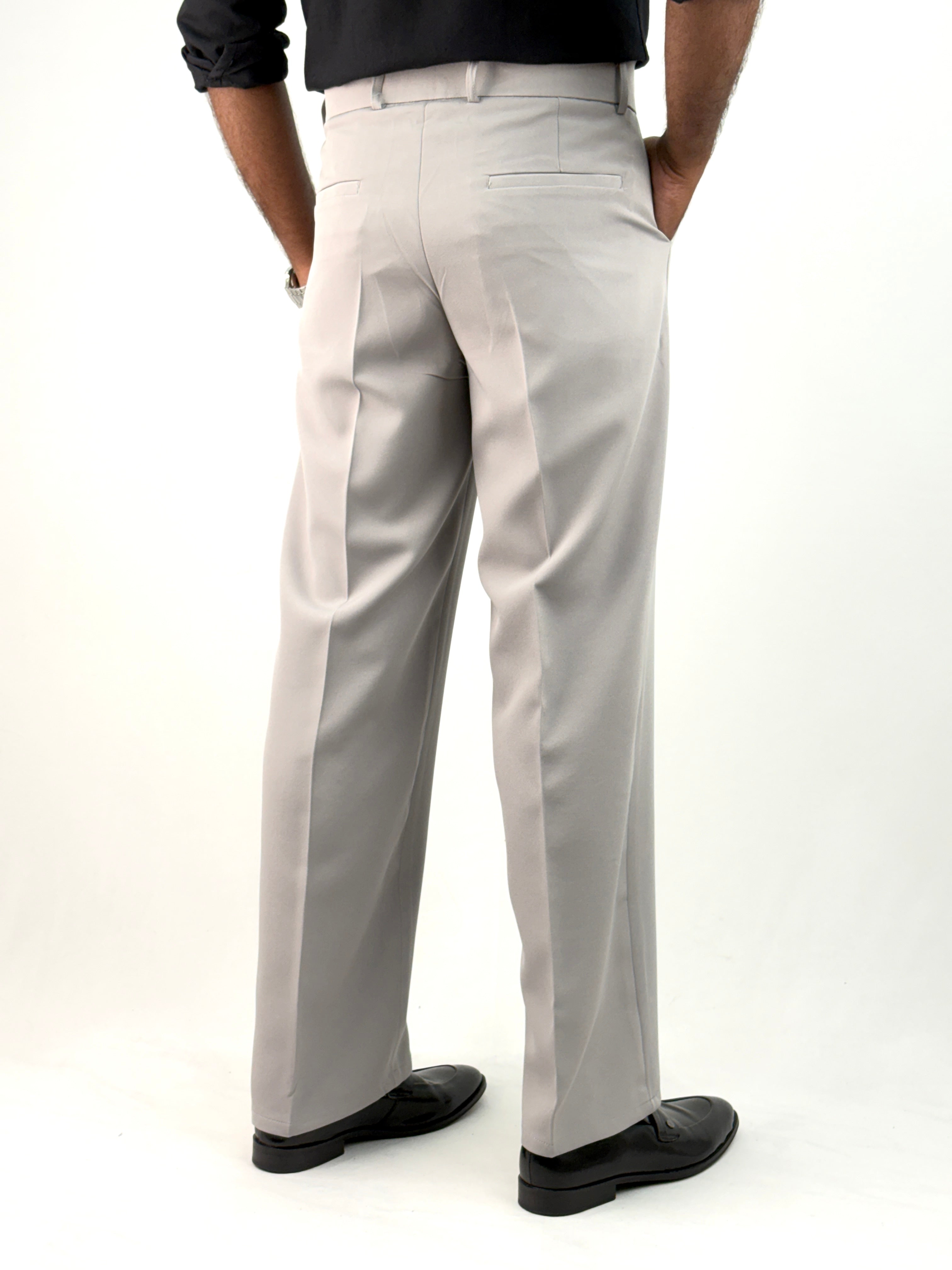 Grey Korean Baggy Pant