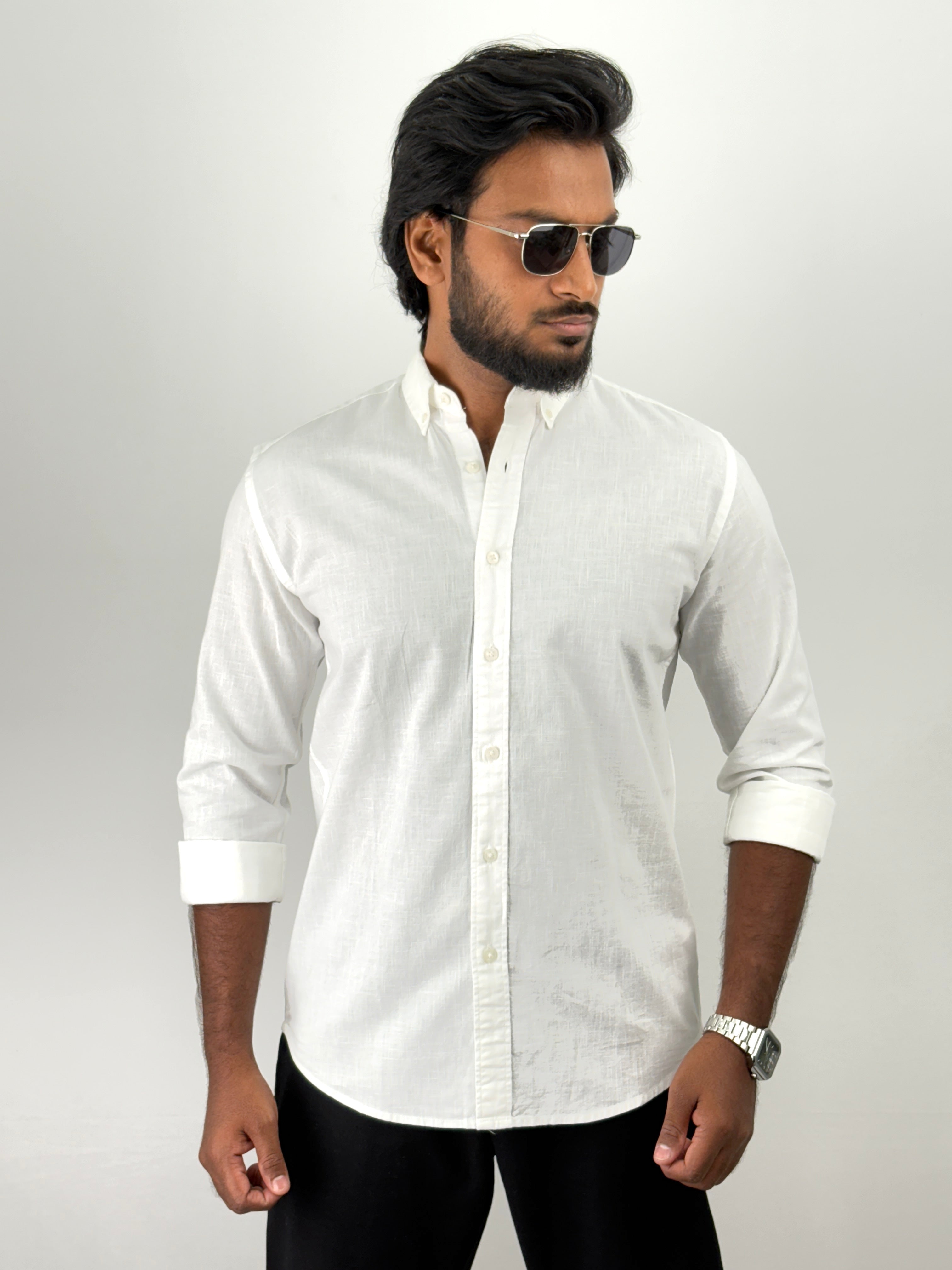White Linen Shirts