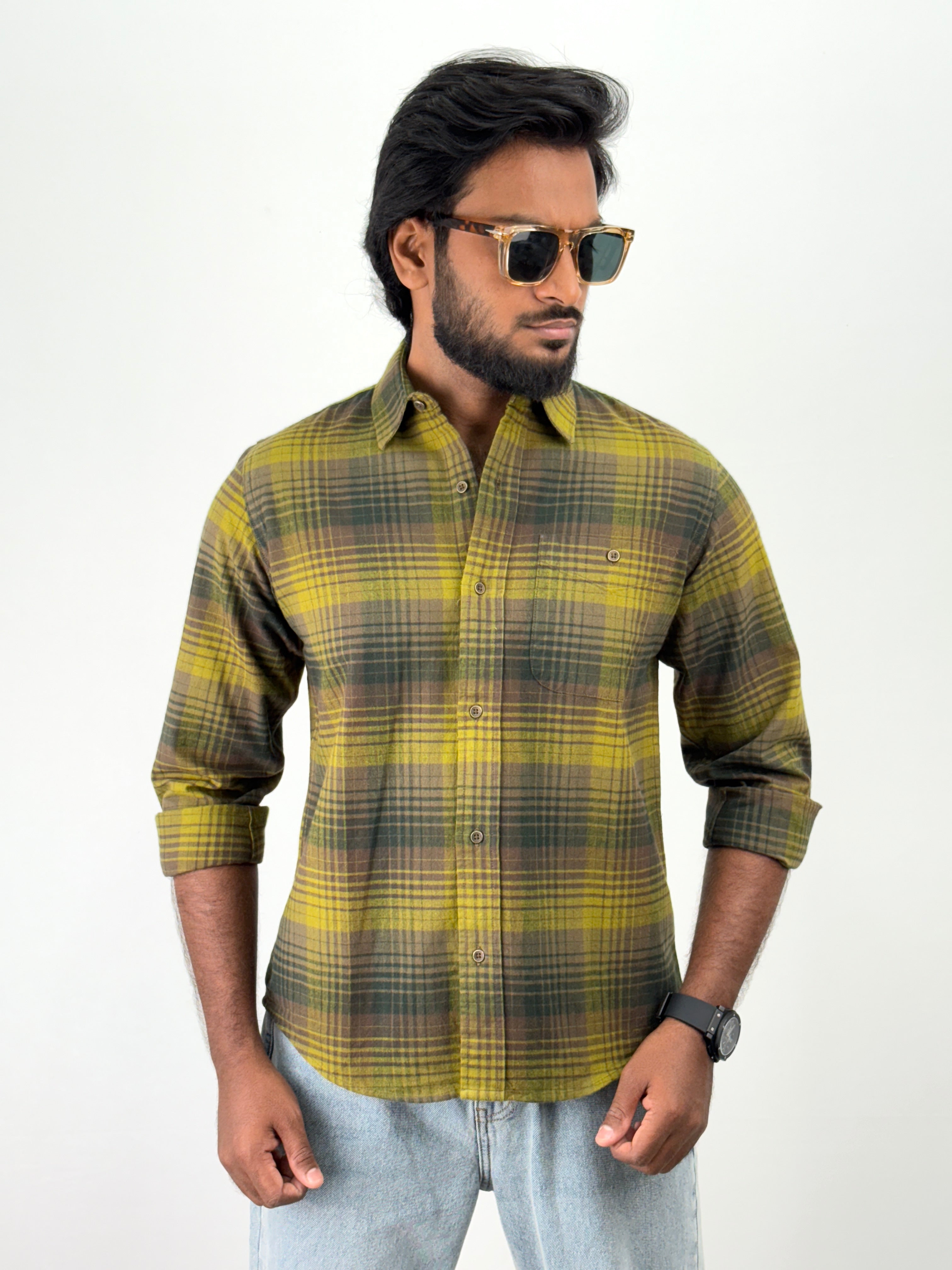 Olive Flannel Shirt