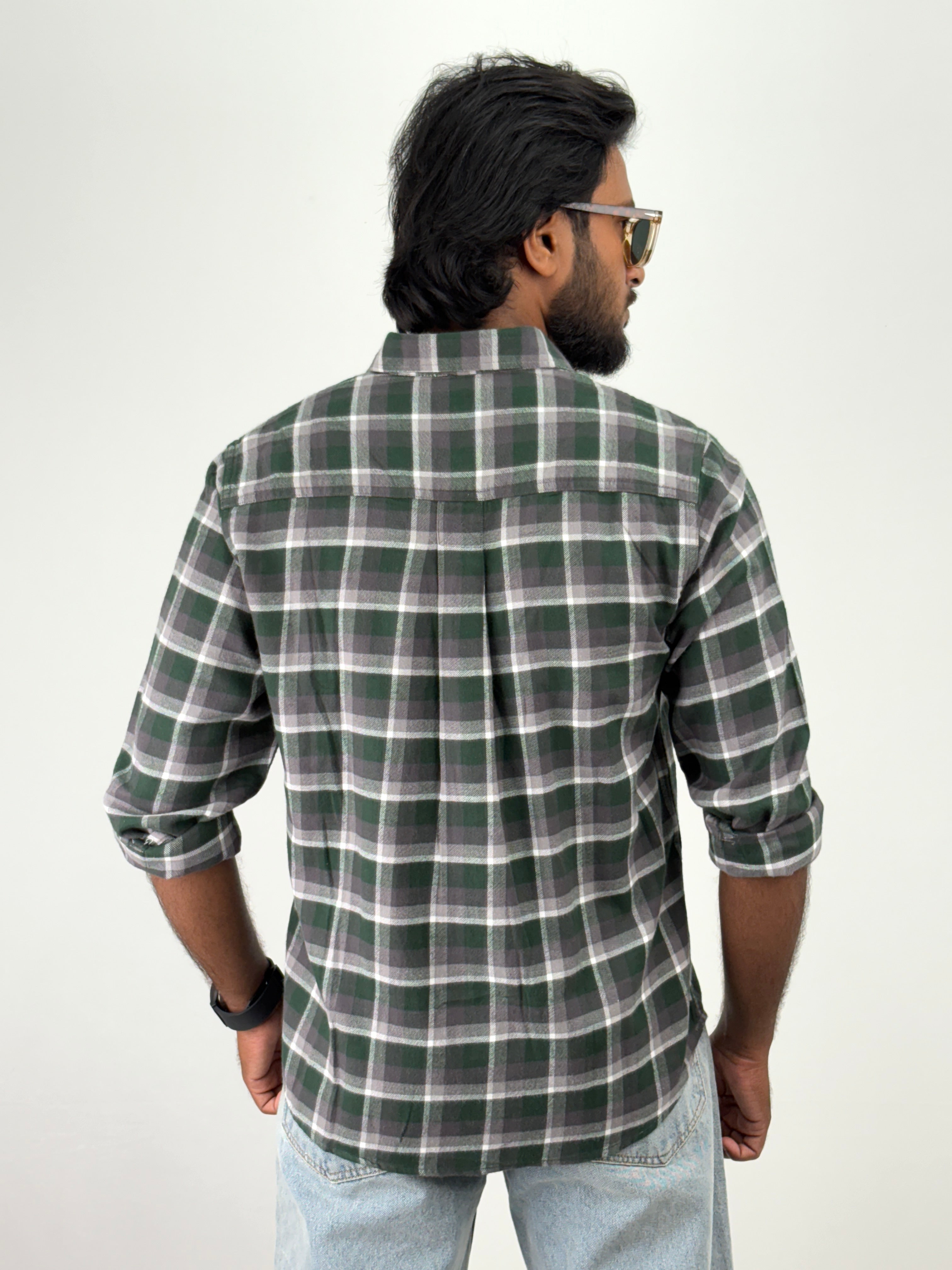 Dark Green Flannel Shirt