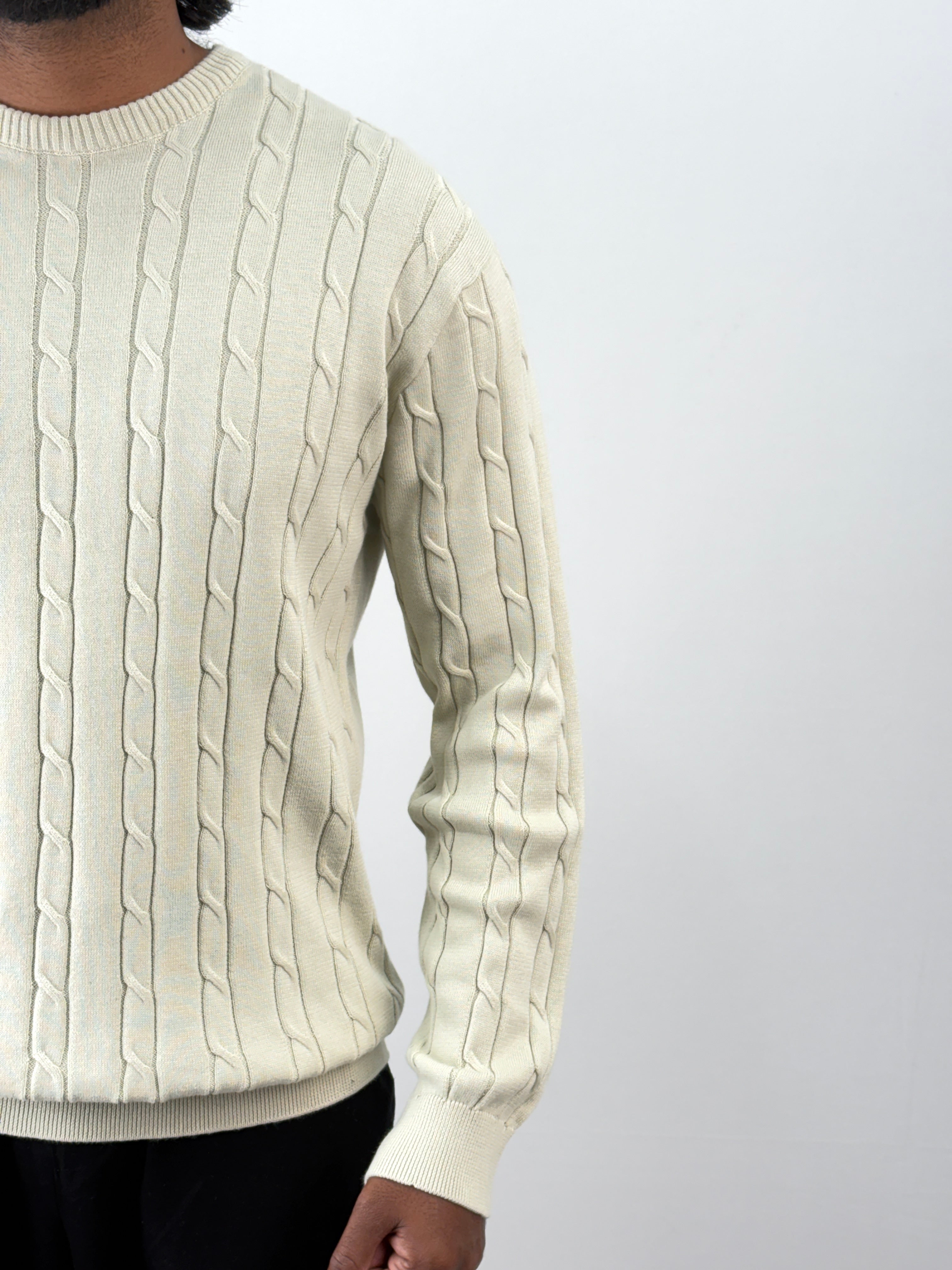 Cream Full Sleeve T-Shirt