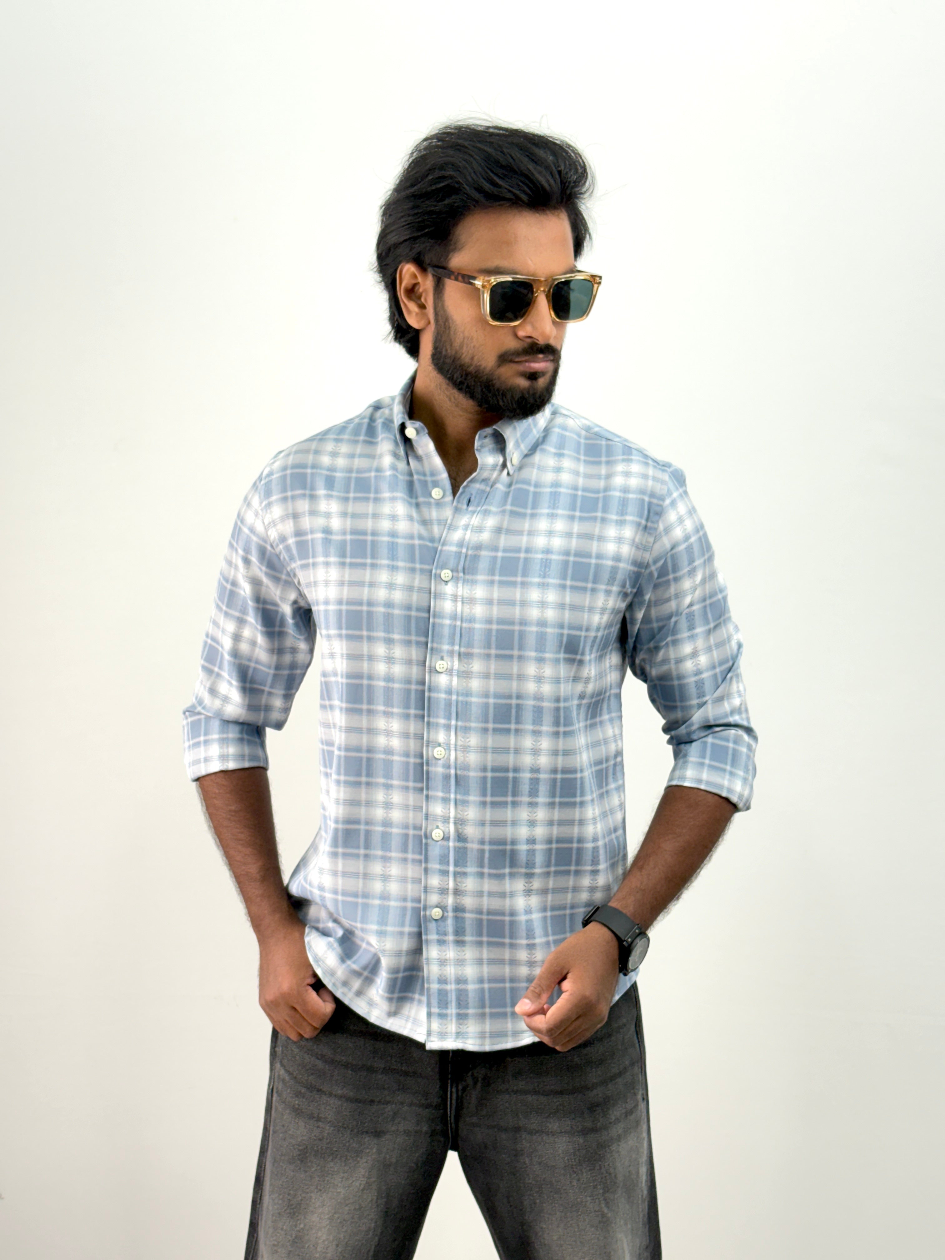 Light Blue Flannel Shirt