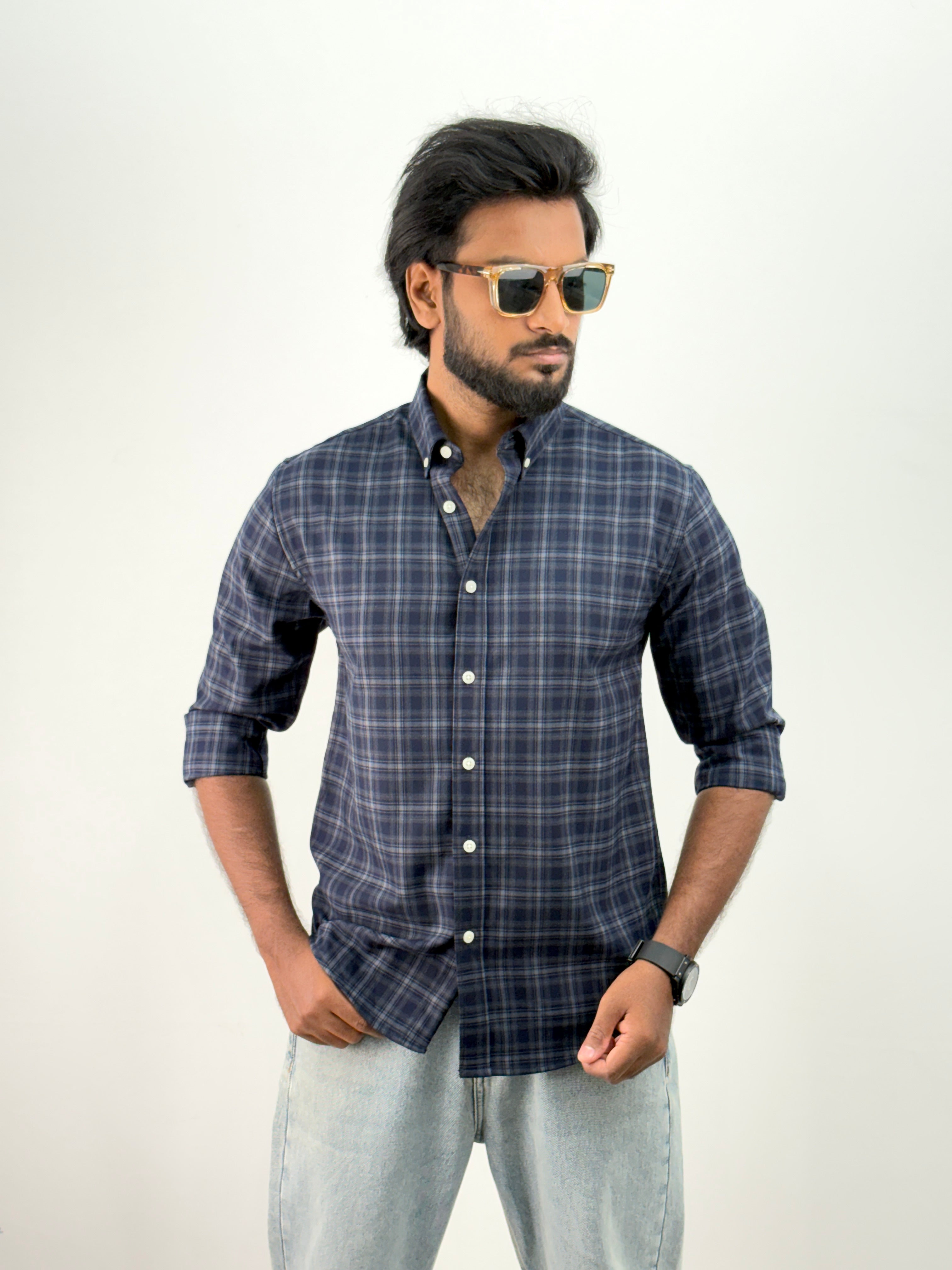 Navy Flannel Shirt