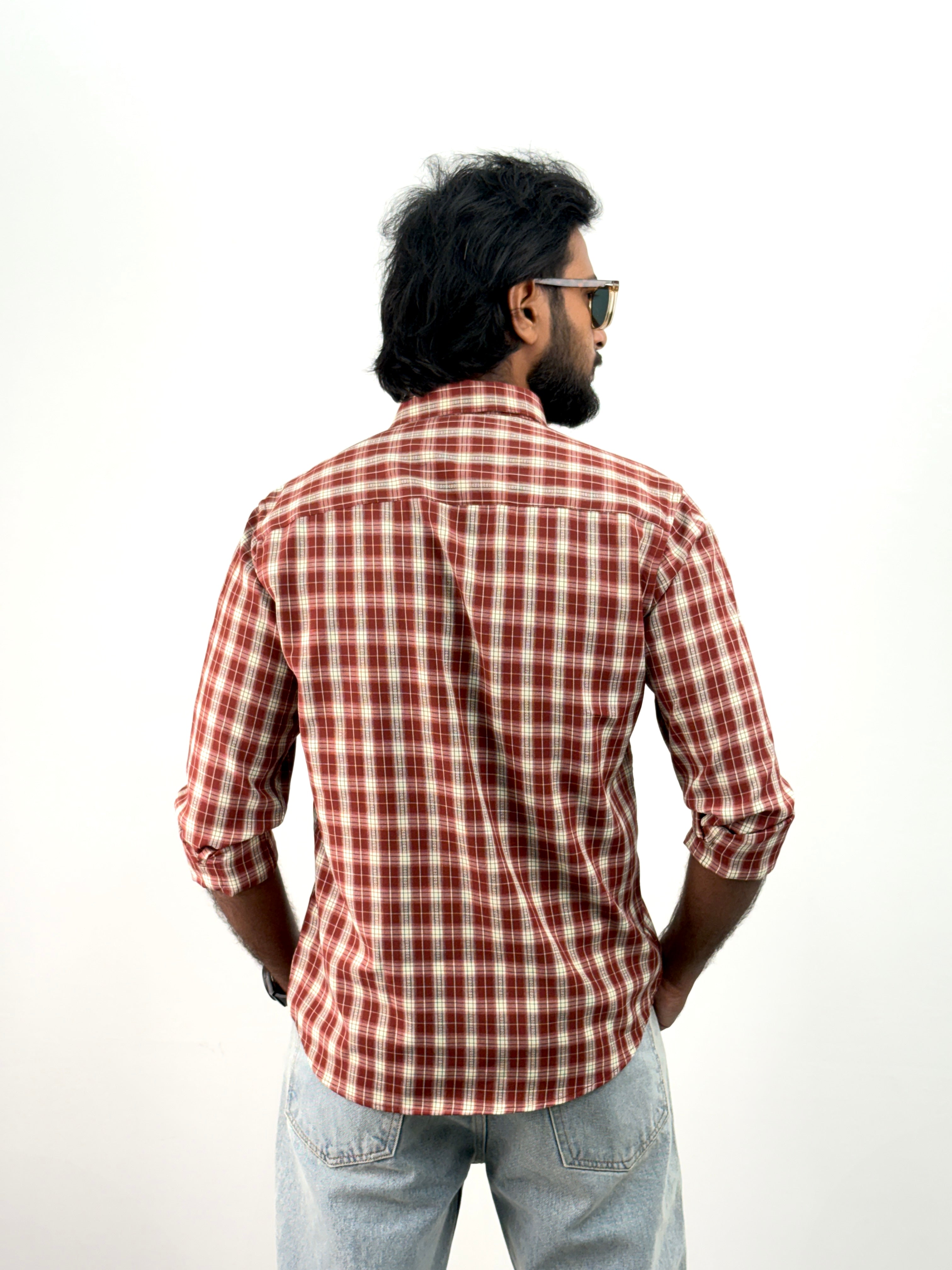 White Red Flannel Shirt