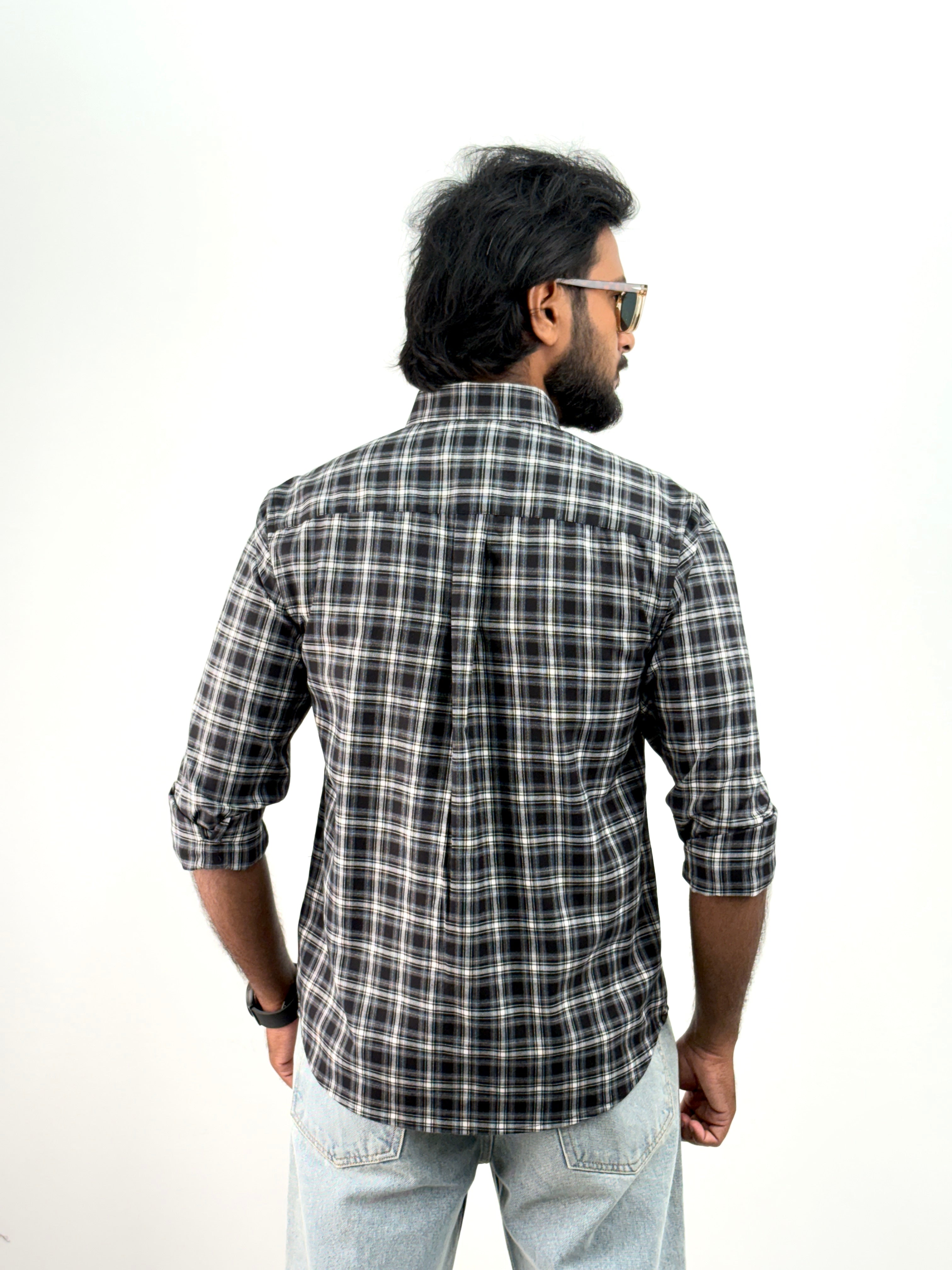 Black White Flannel Shirt