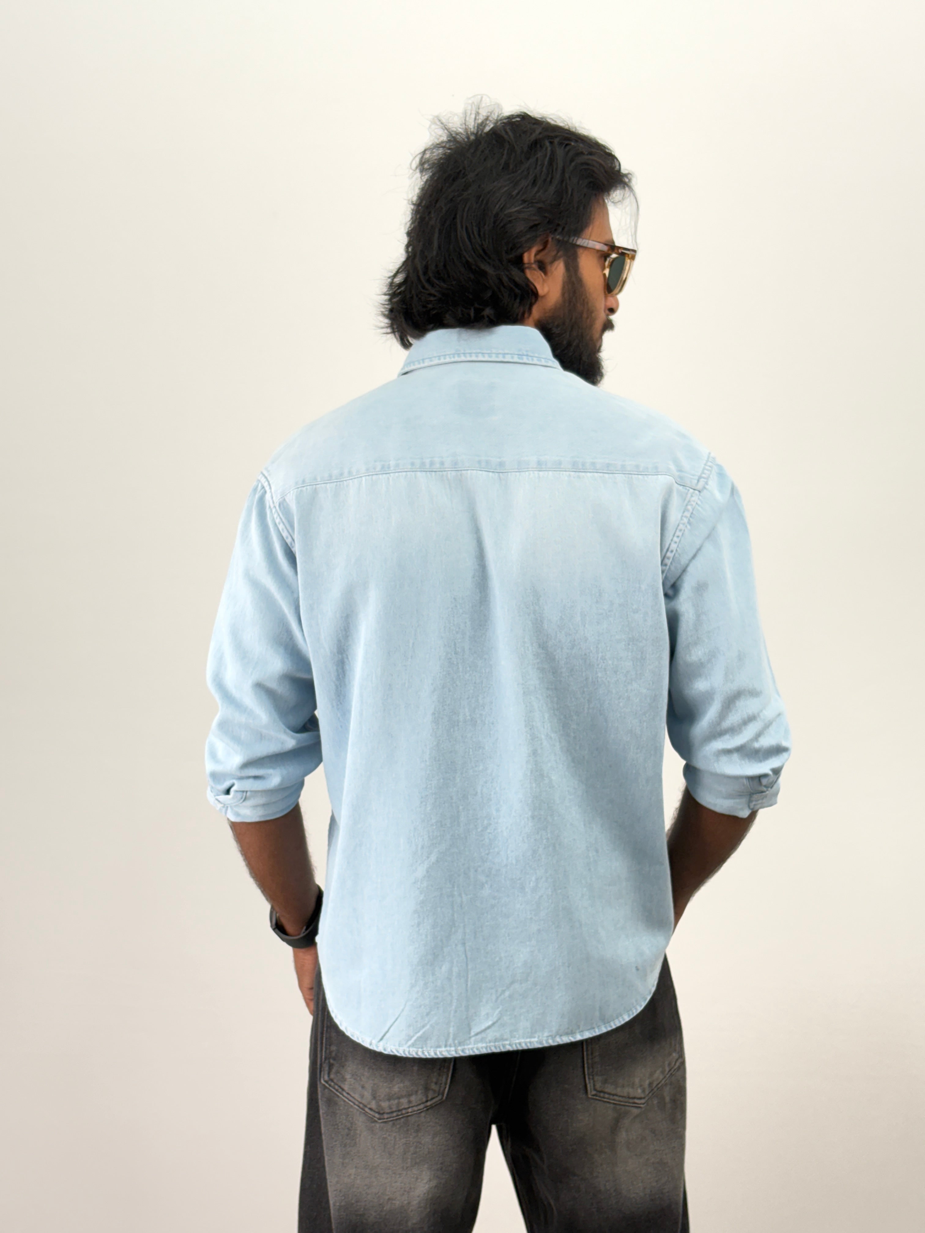 Ice Blue Denim Shirt 1