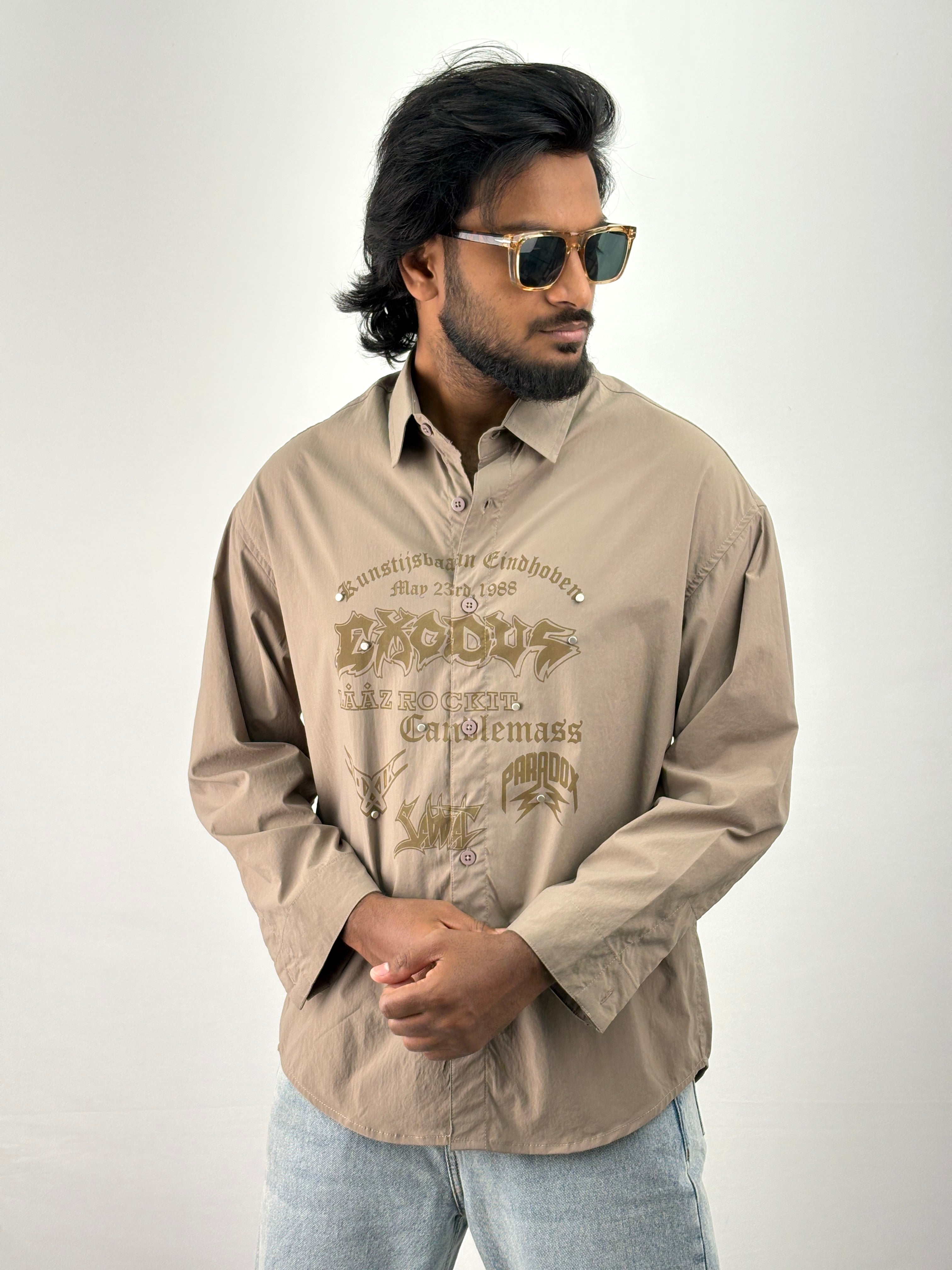 Light Brown Oversized Shirt
