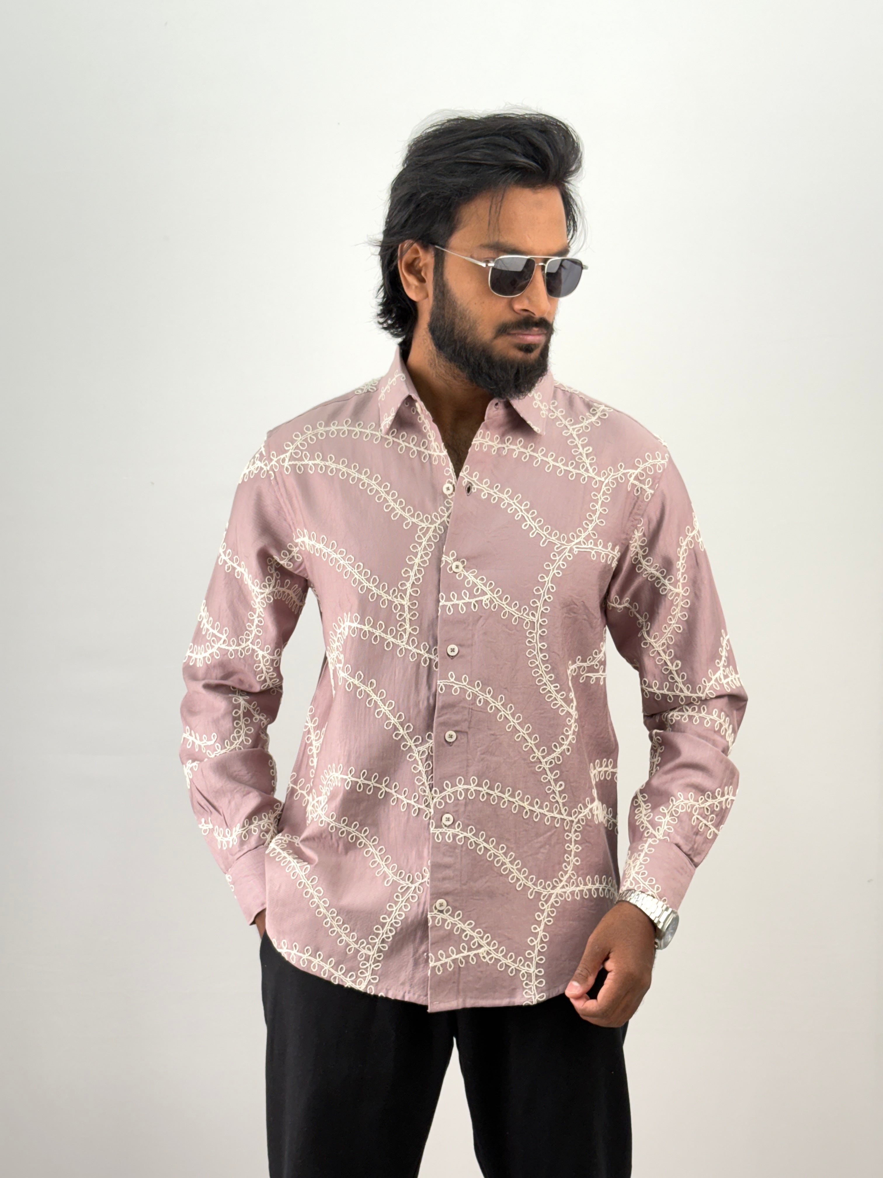 Onion pink  Embroidery Shirt