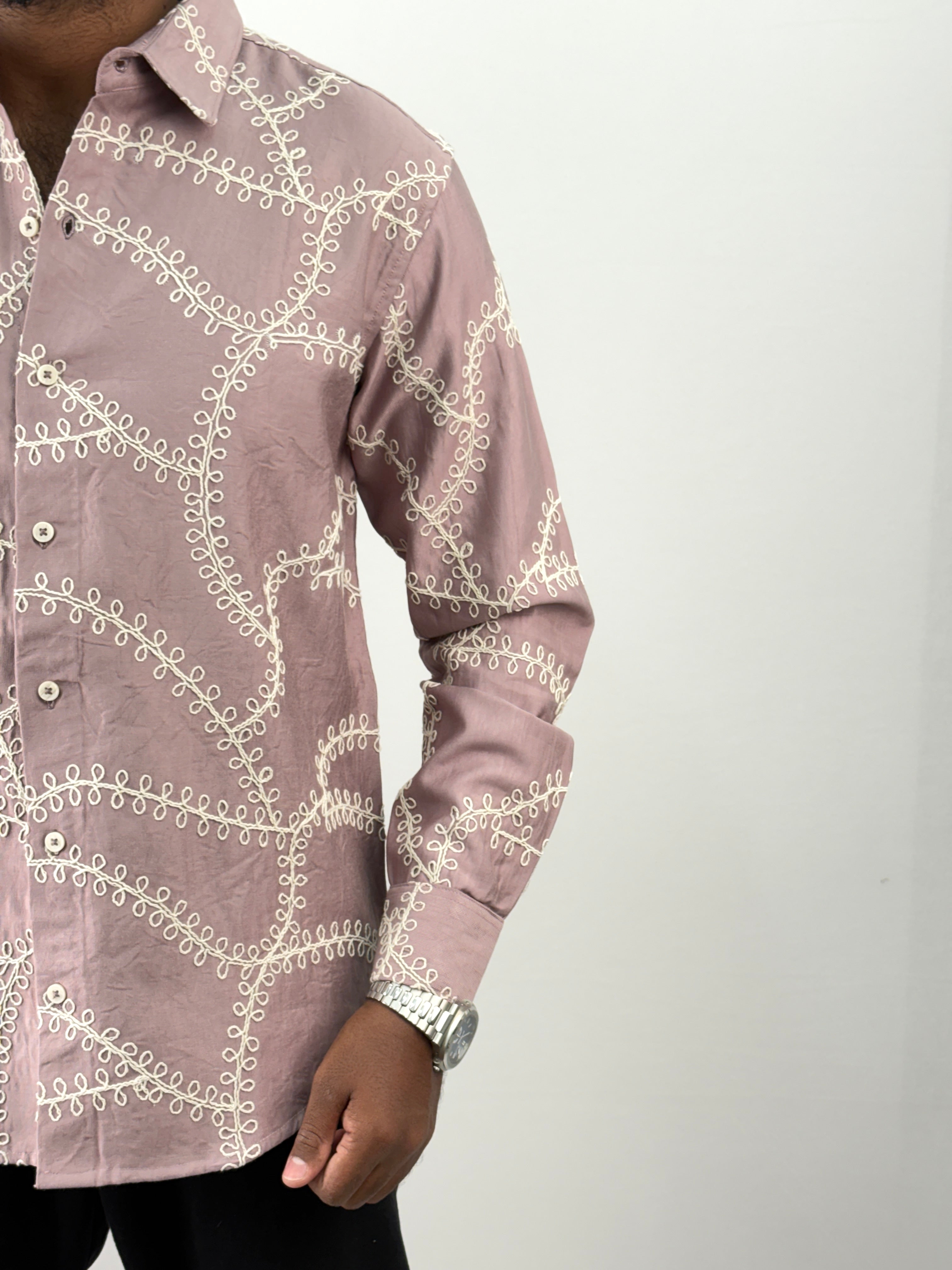 Onion pink  Embroidery Shirt