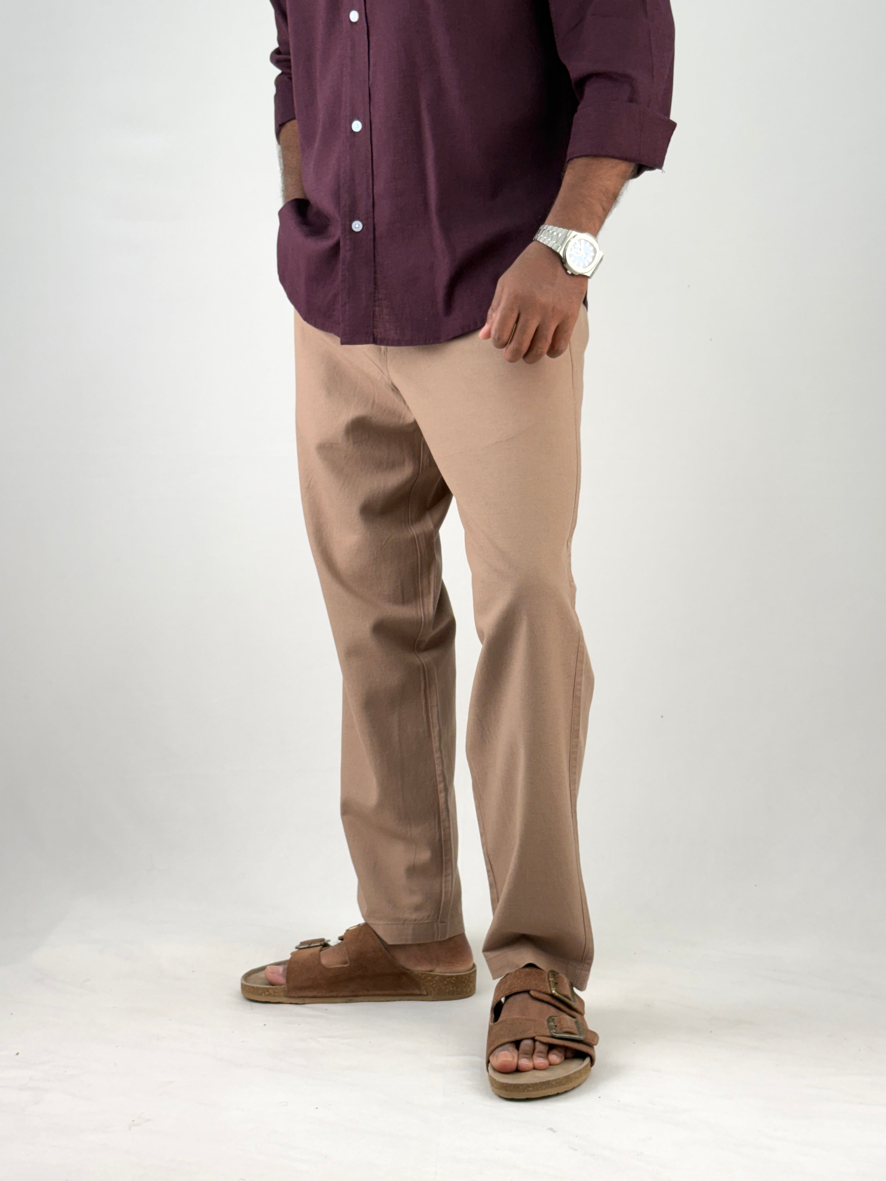 Light Brown Linen Pant