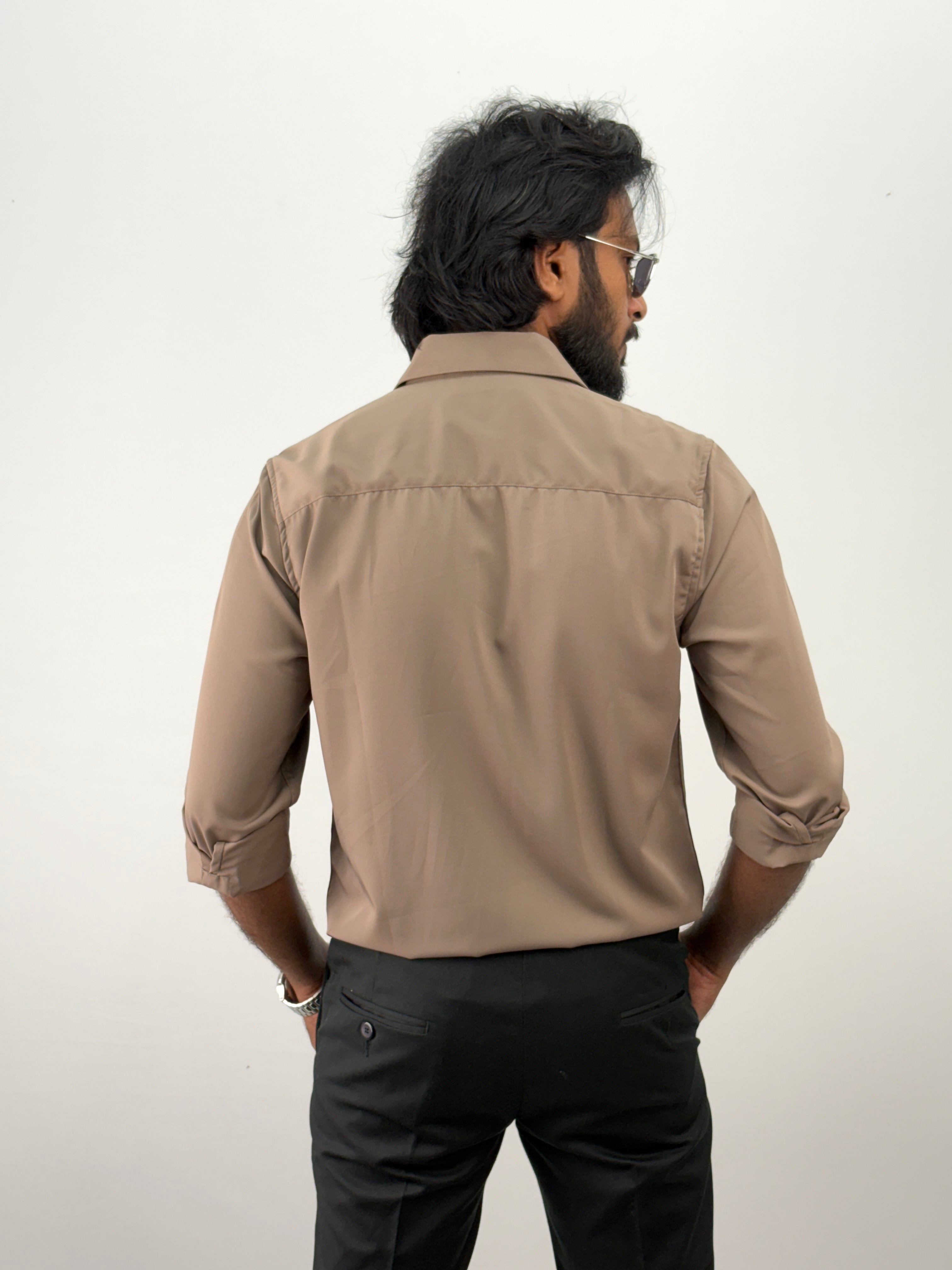 Light Brown Flock IMP Printed Shirt