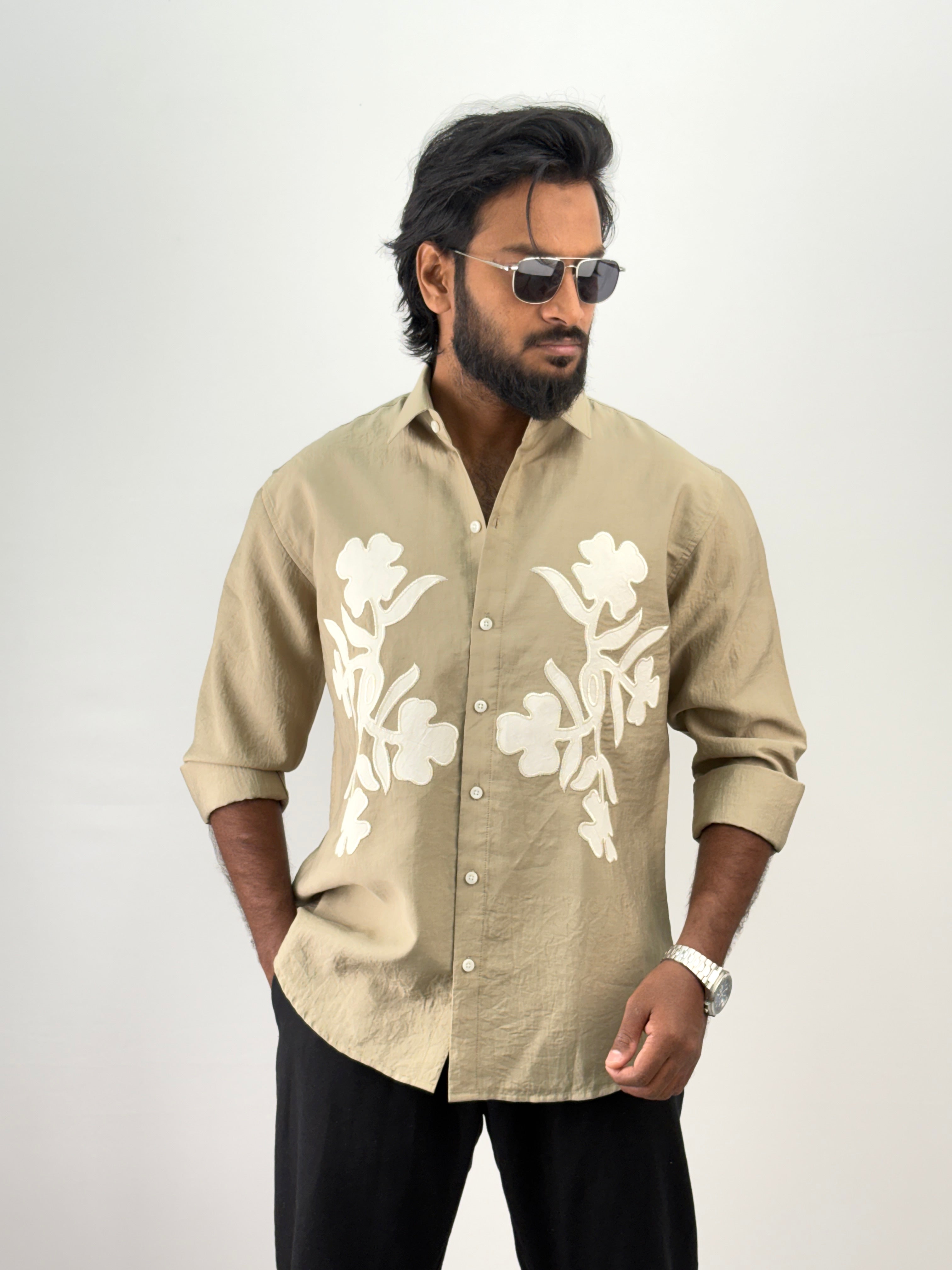 Light Green Embroidery Shirt 11