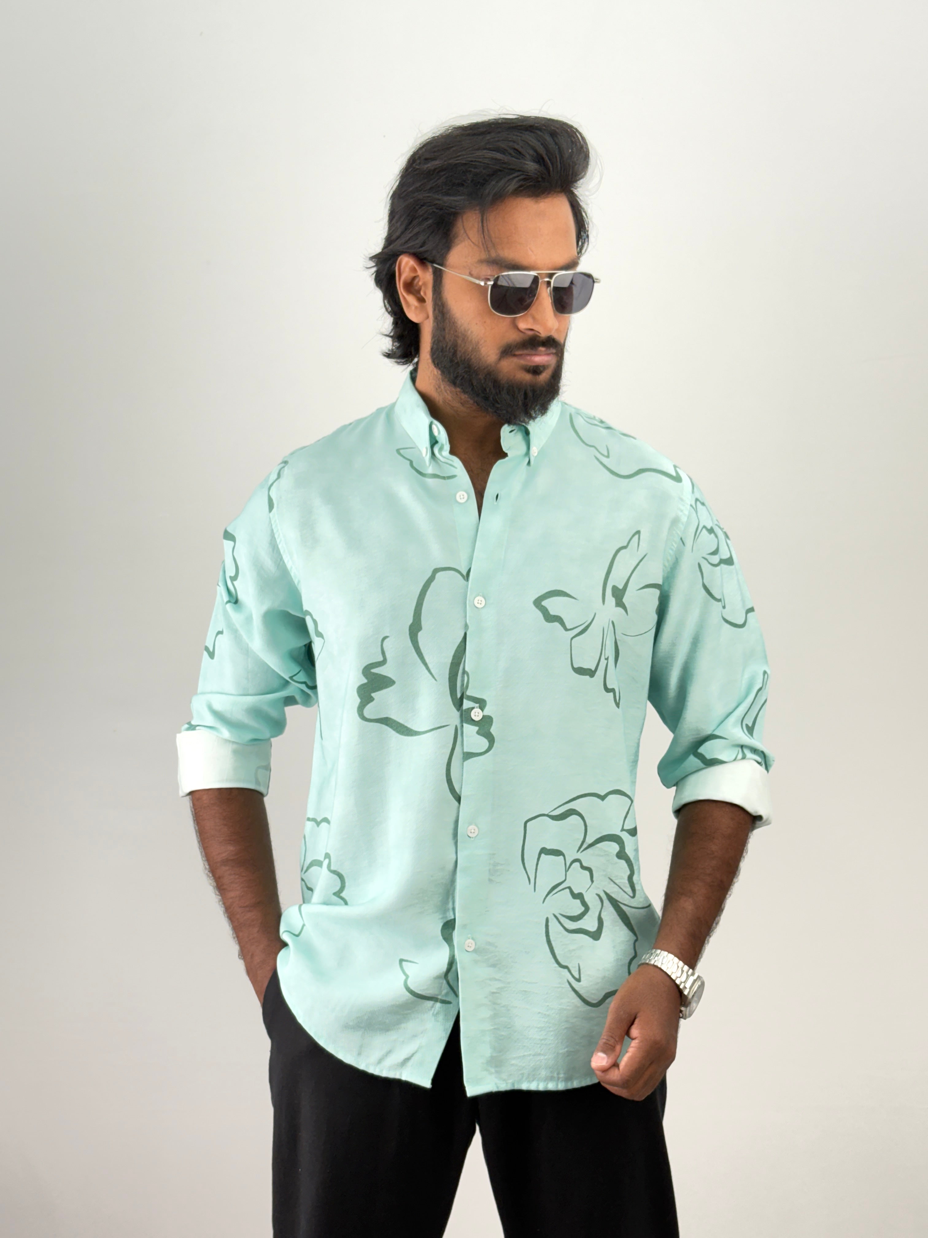 Light Green IMP Printed Shirt