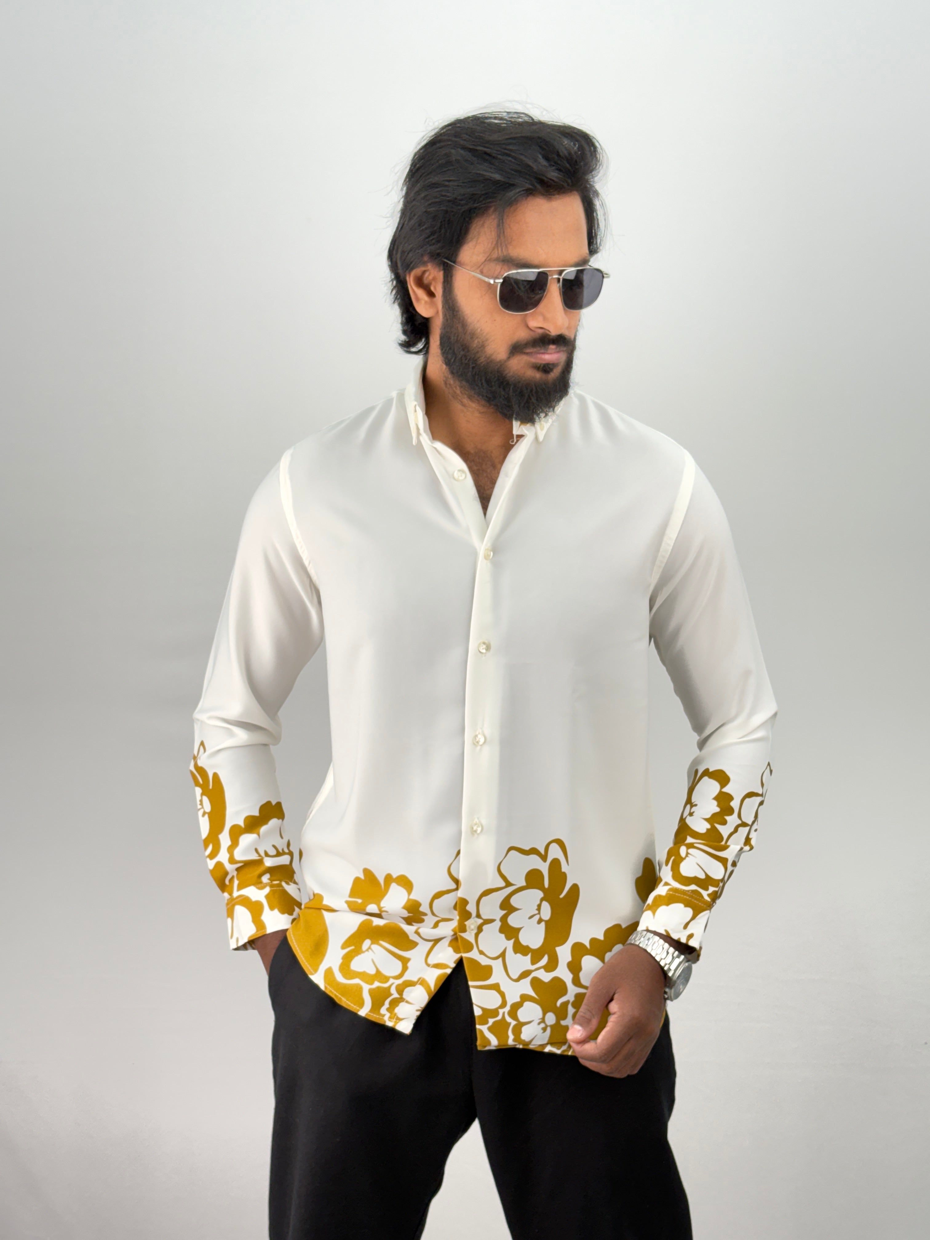 Mustard Bottom Printed Shirt 3