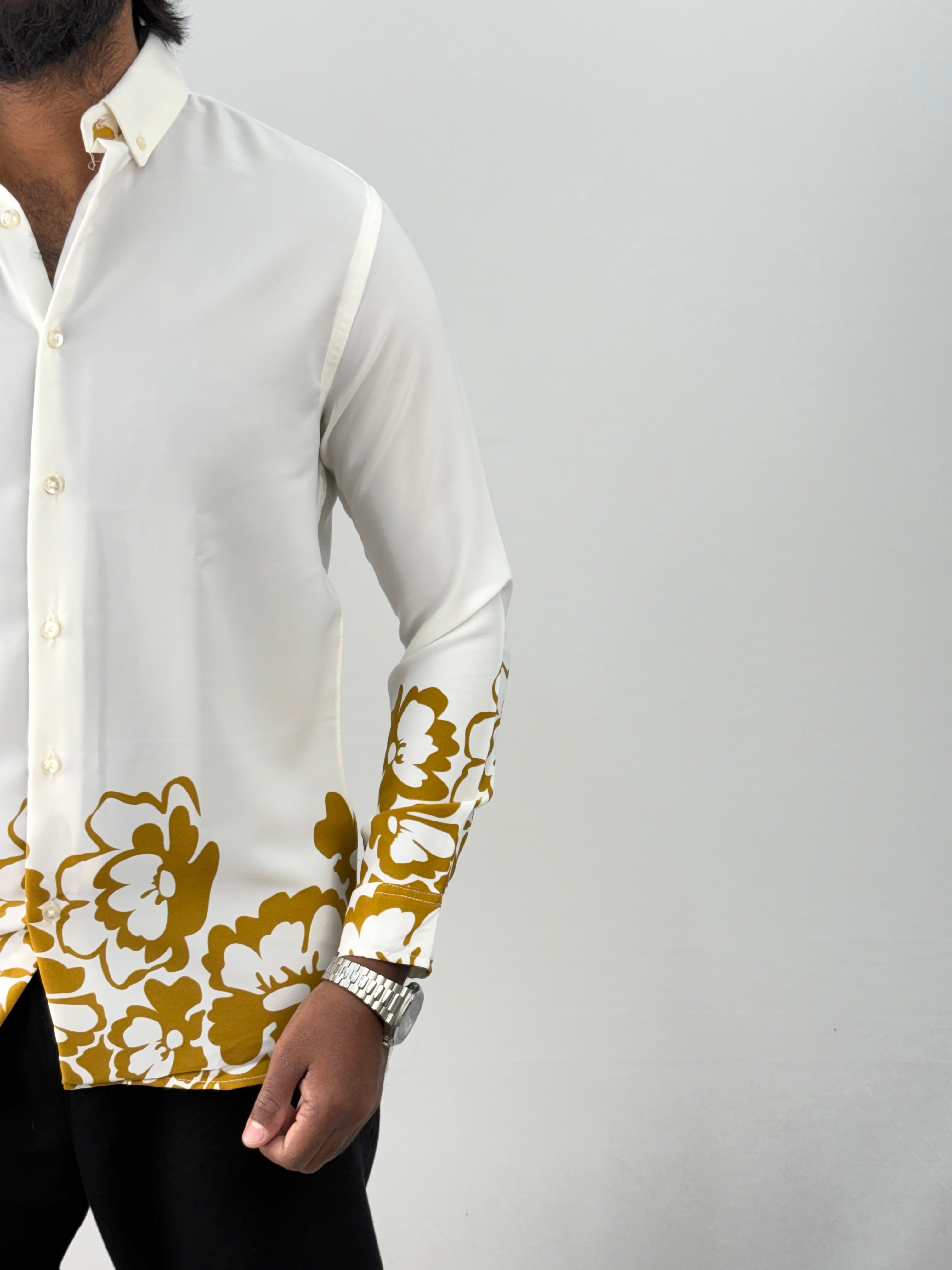 Mustard Bottom Printed Shirt 3