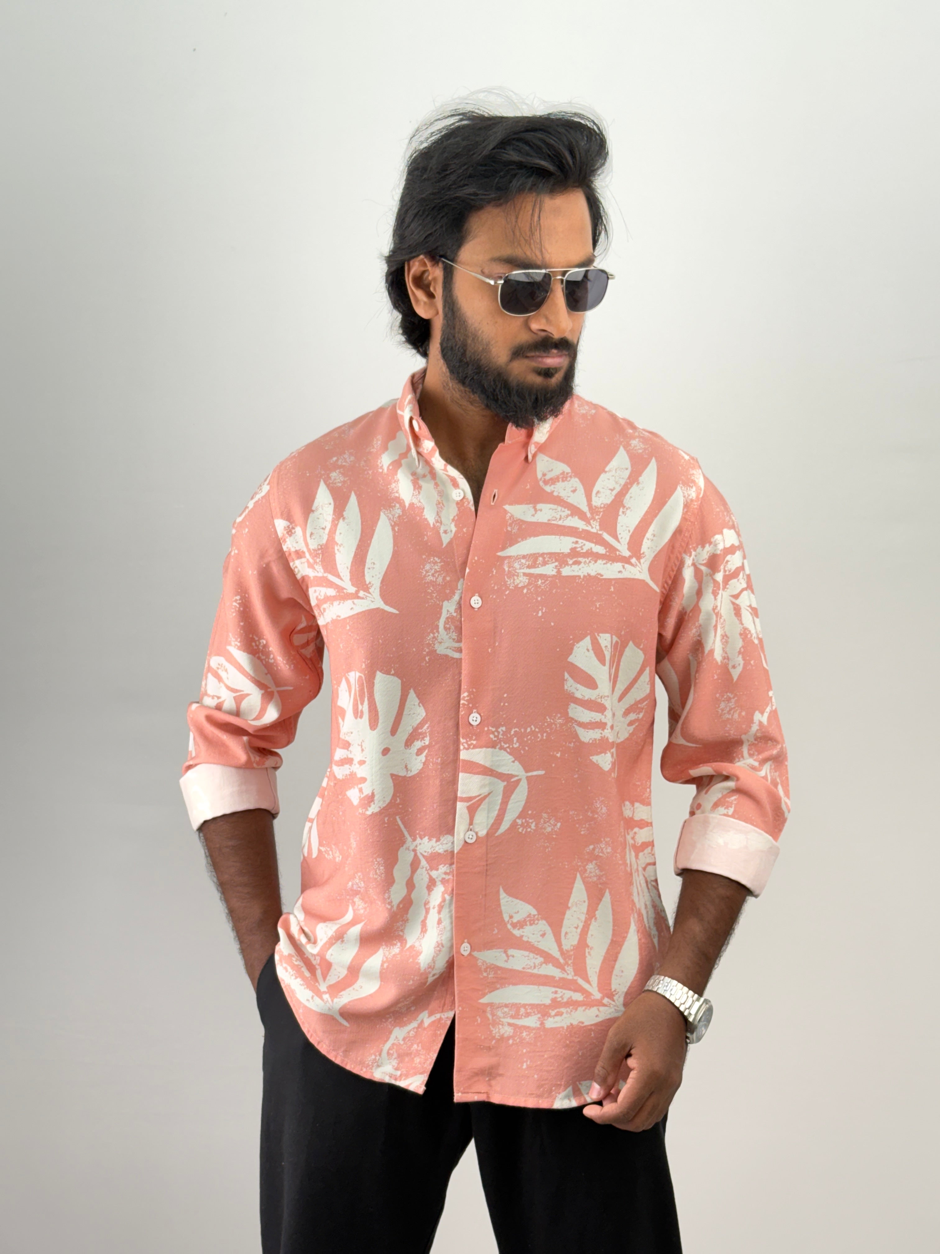 Peach IMP Printed Shirt