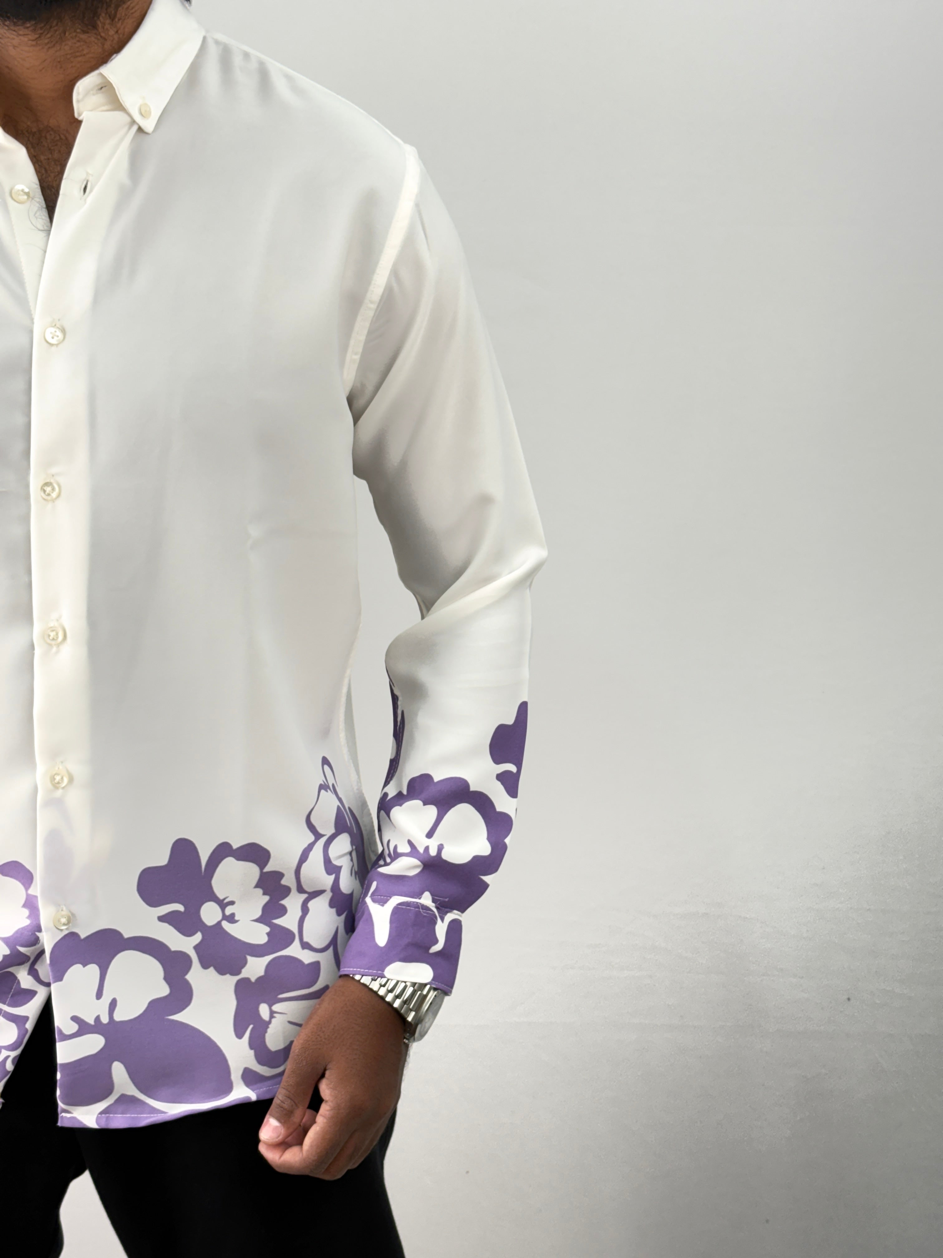 Purple Bottom Printed Shirt 3