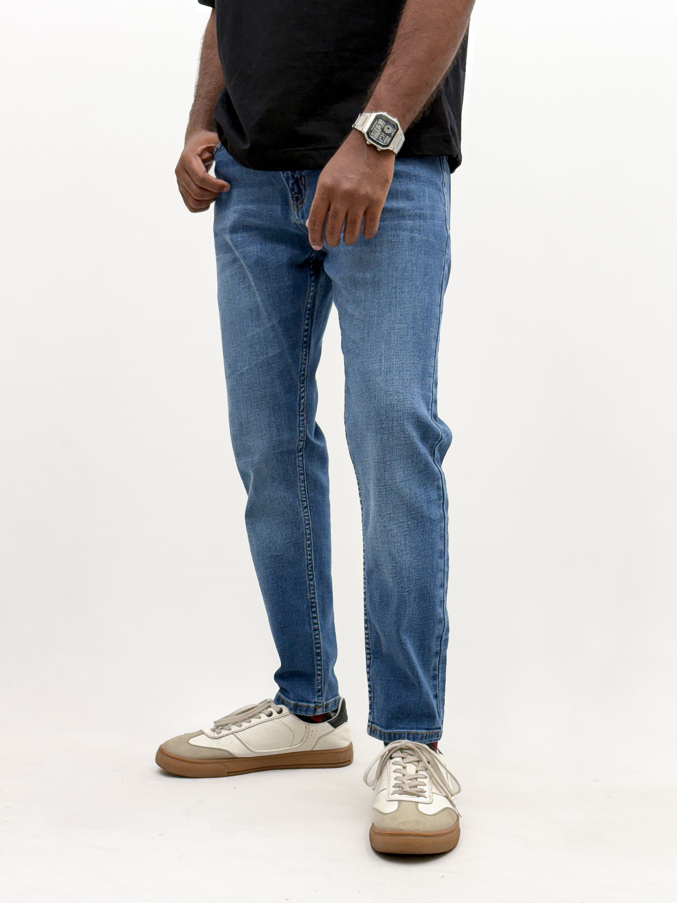 Dark Blue Ankle Fit Jean