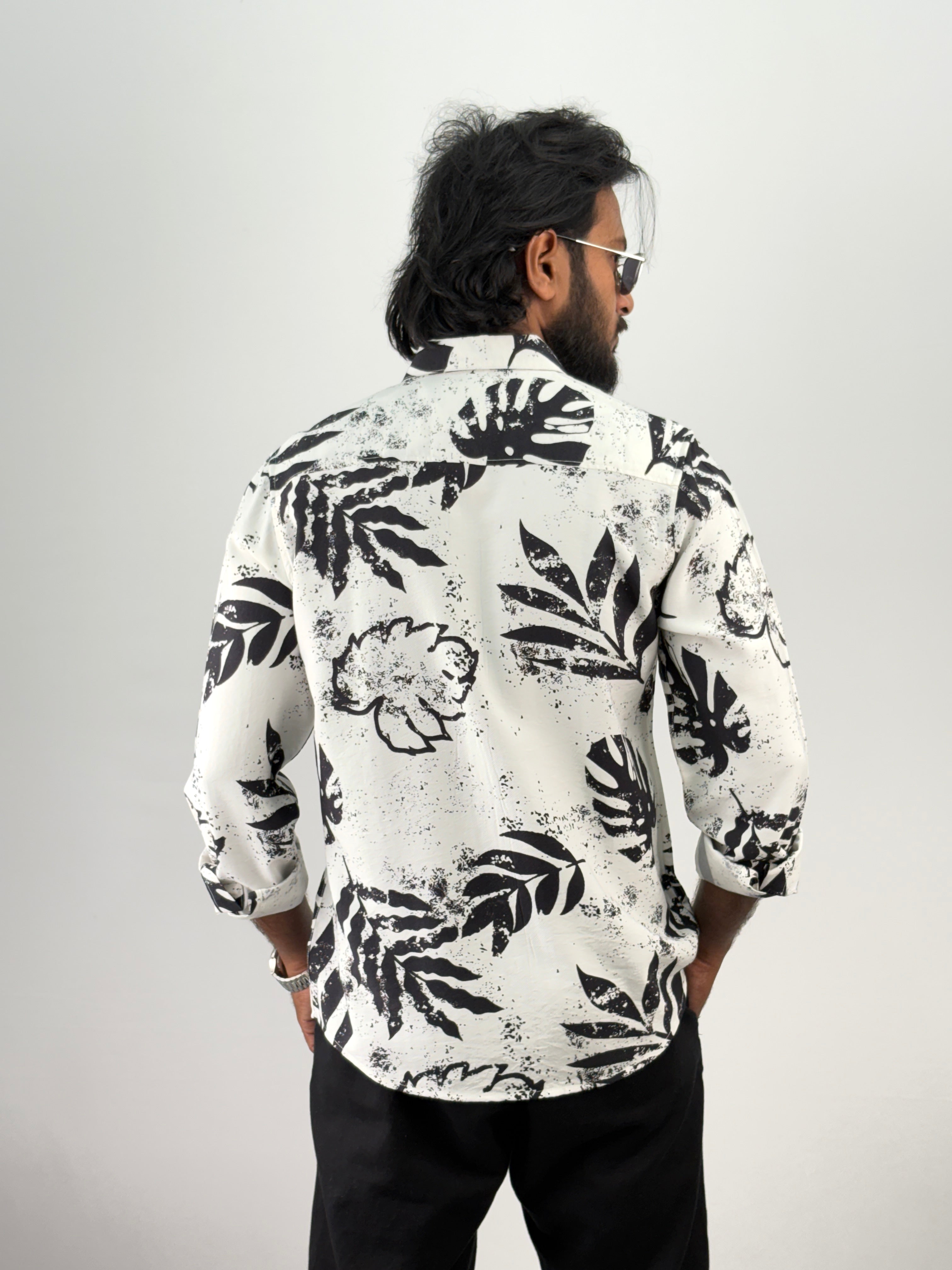White Black IMP Printed Shirt