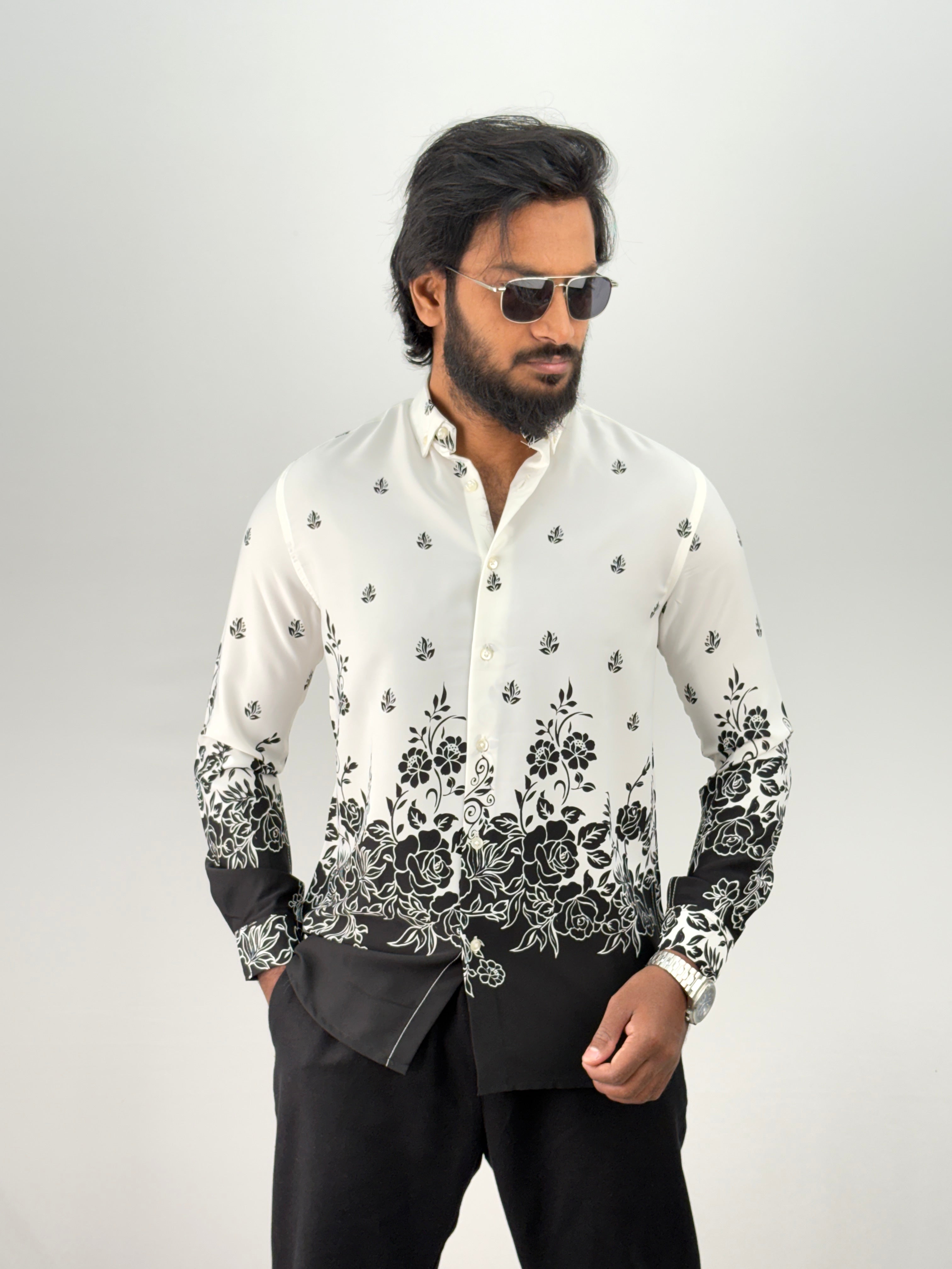 White(1) Bottom Printed Shirt 3