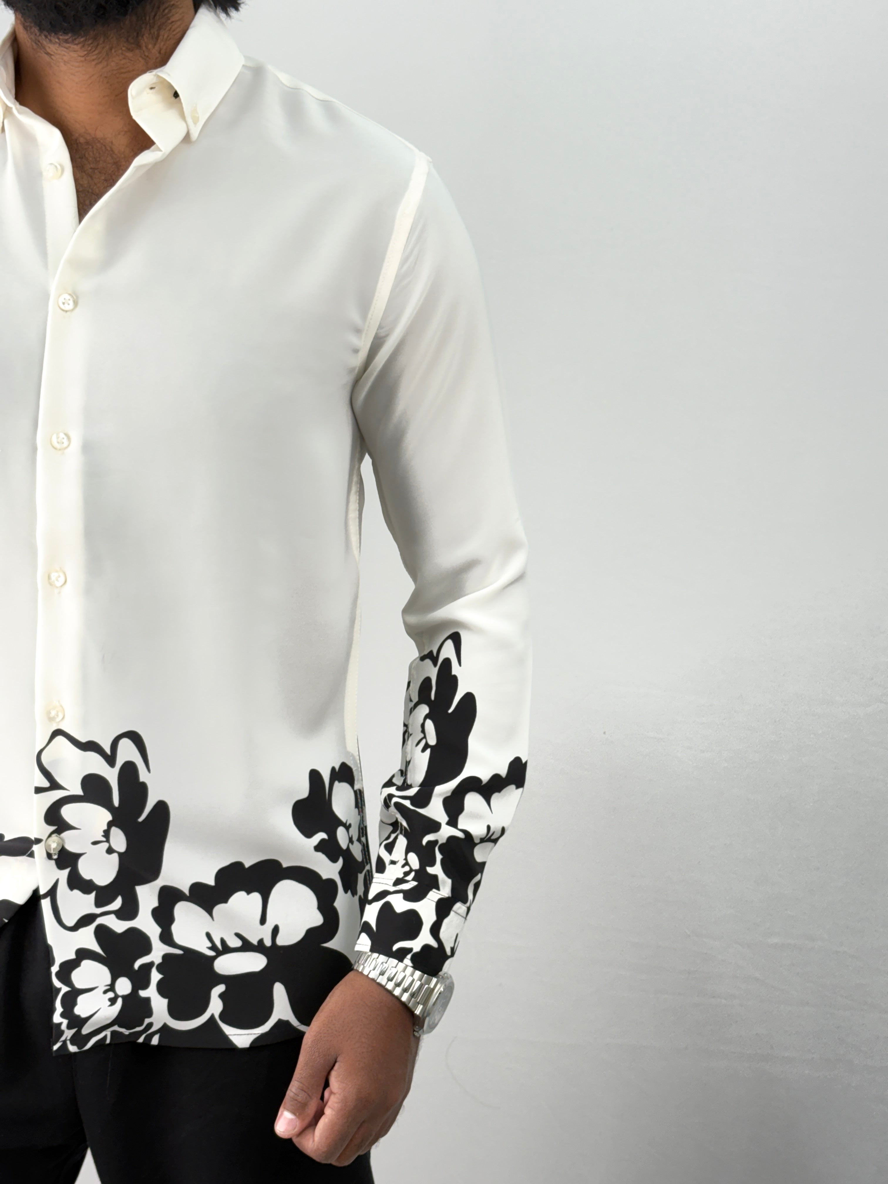 White(2) Bottom Printed Shirt 3