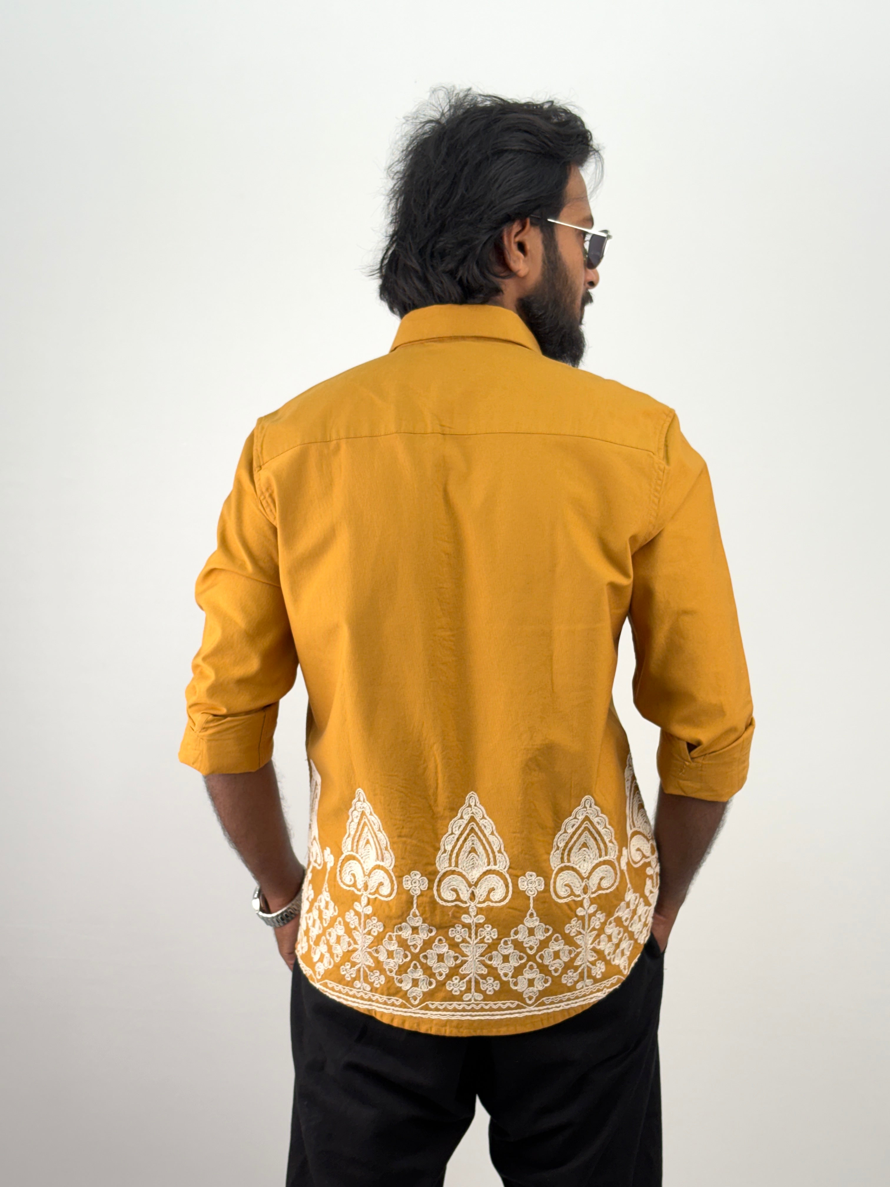 Yellow Embroidery Shirt