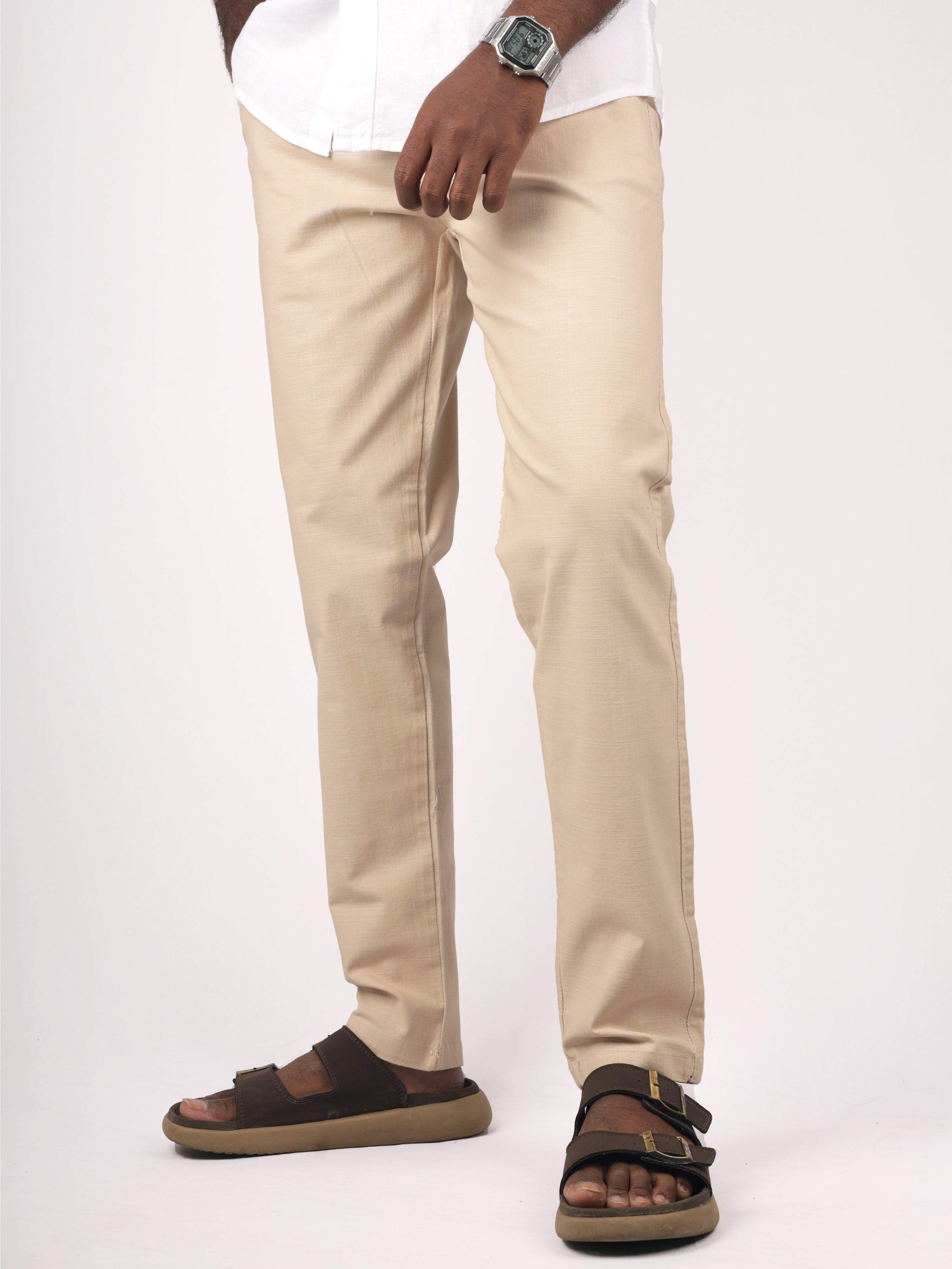 Cream Linen Pant