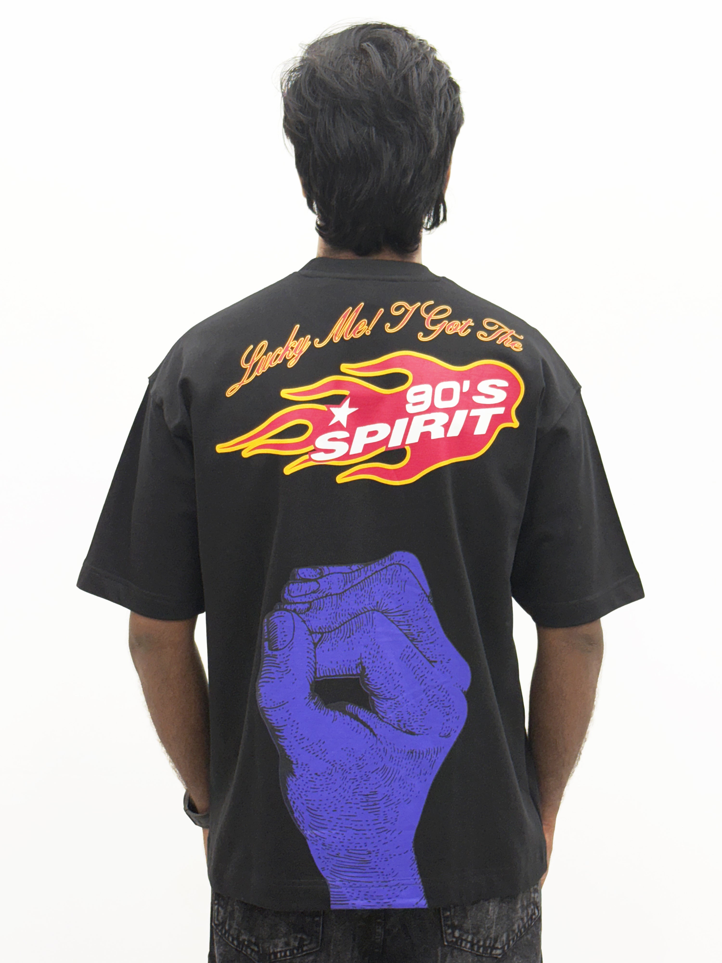 Black Oversize BackPrint T-Shirt