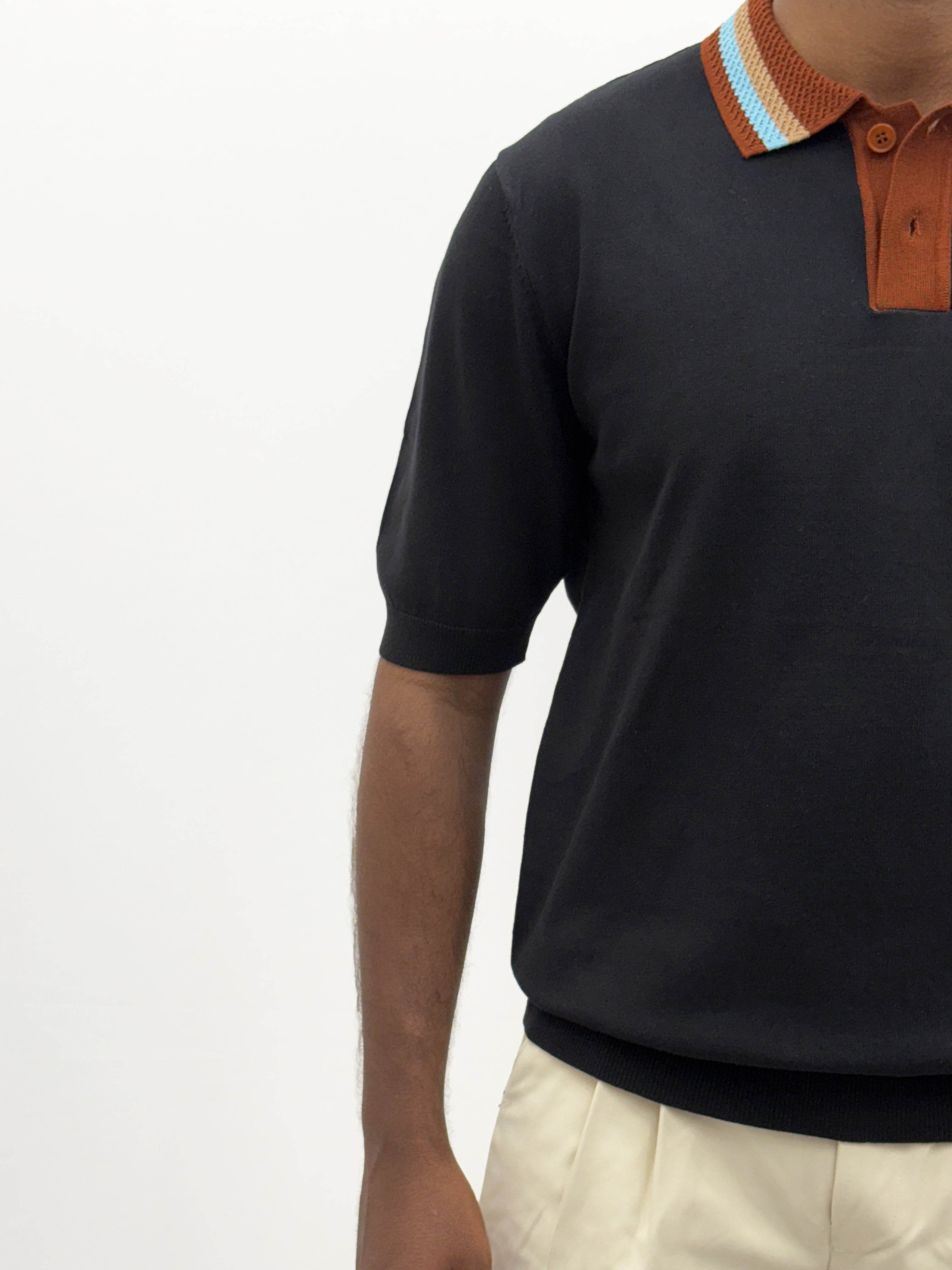Black Brown Polo T-Shirt