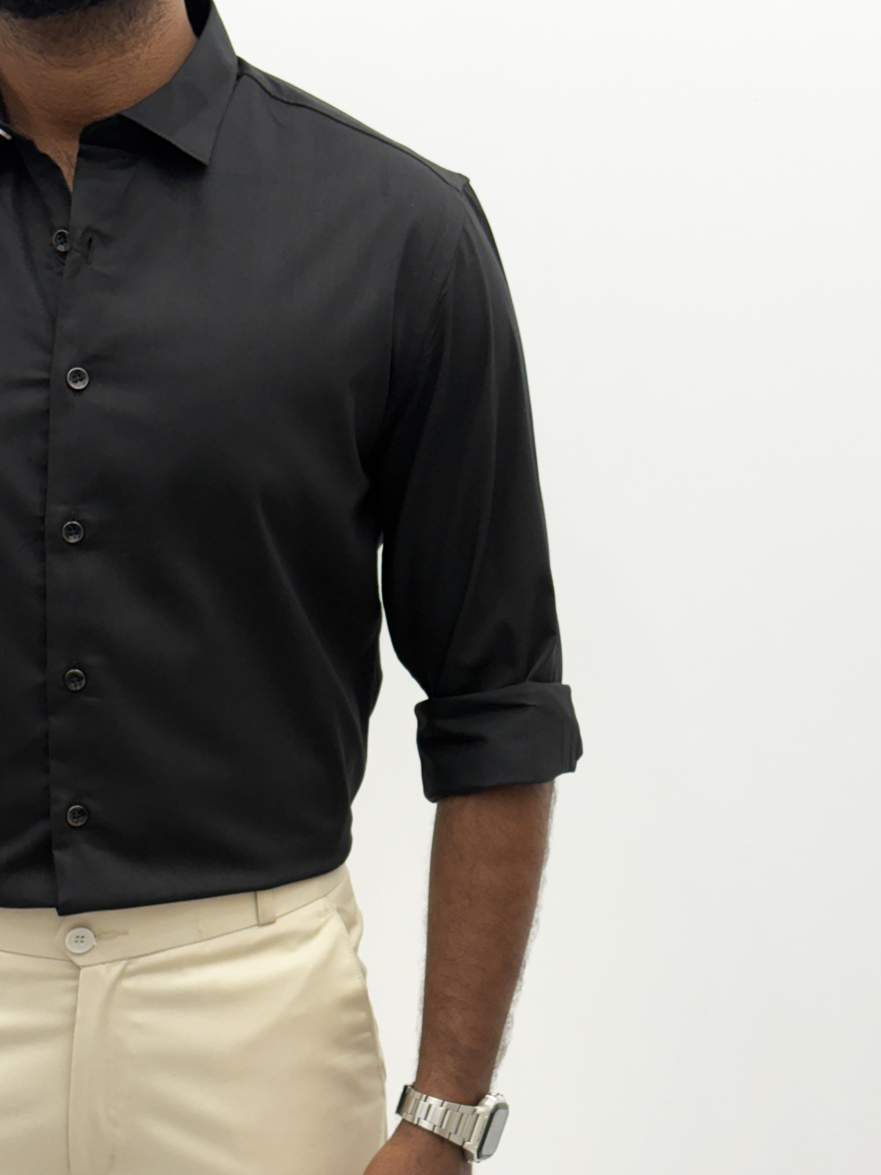 Black IMP Satin Shirt