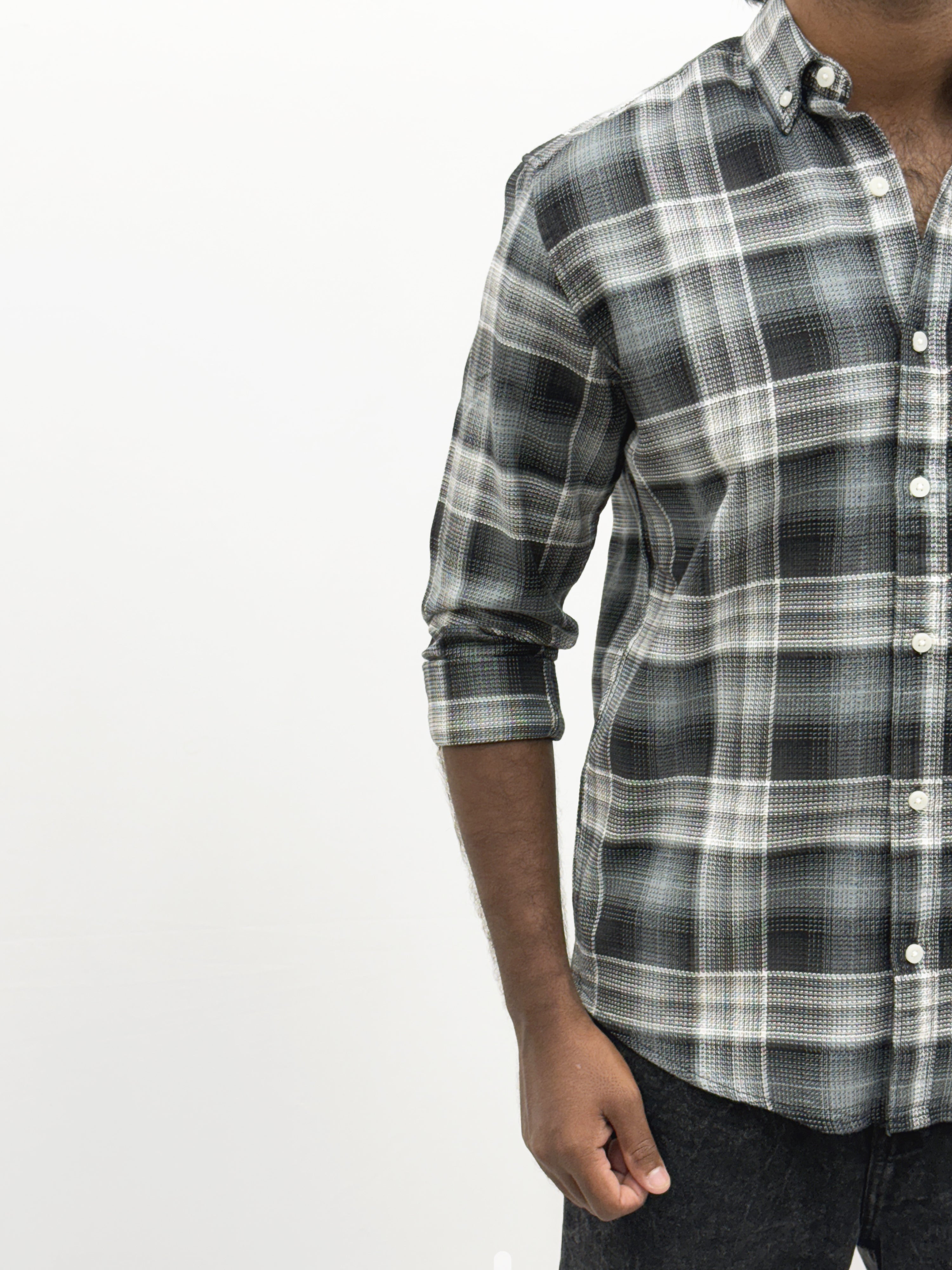 Black Green Flannel Shirt