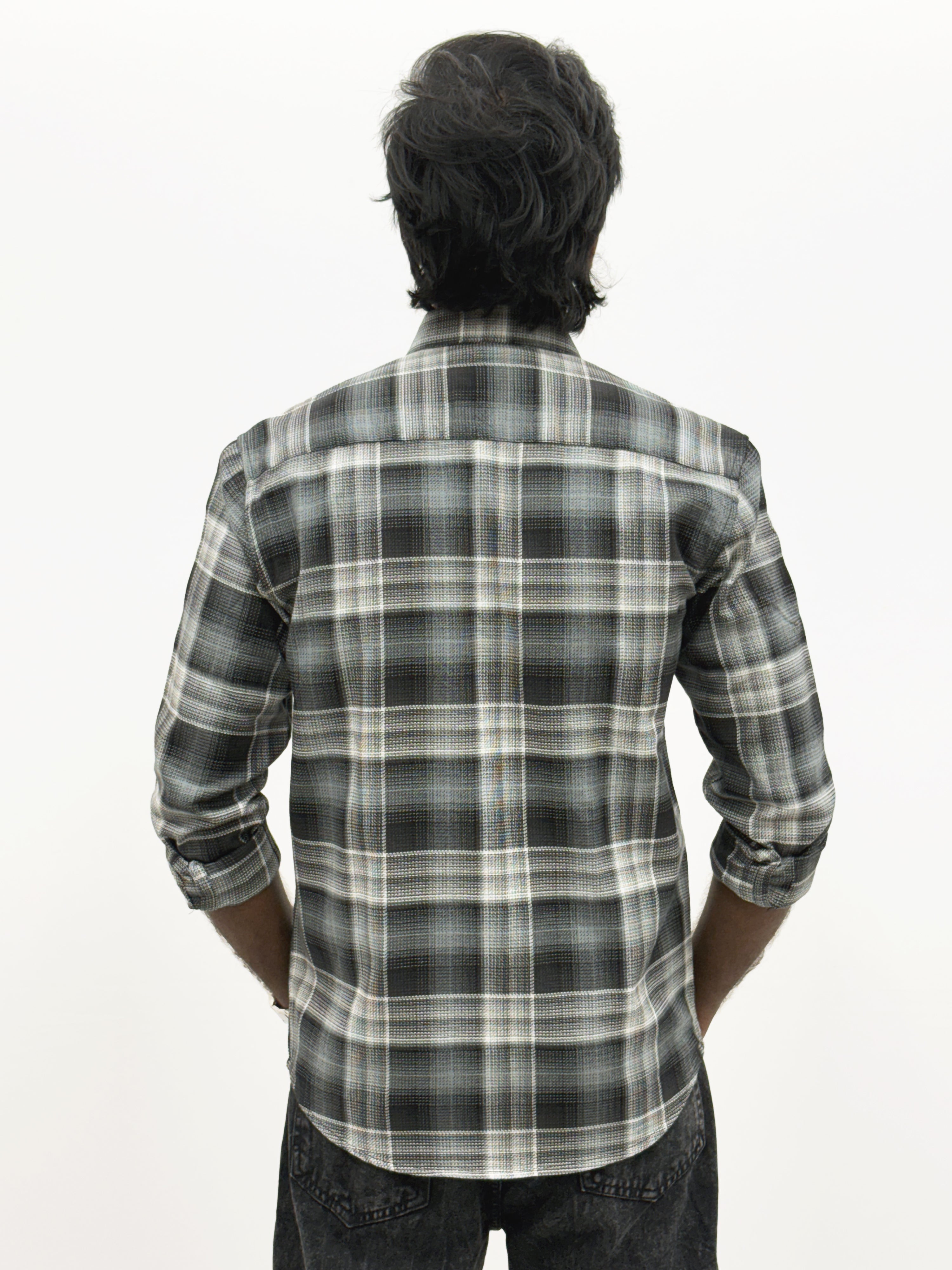 Black Green Flannel Shirt