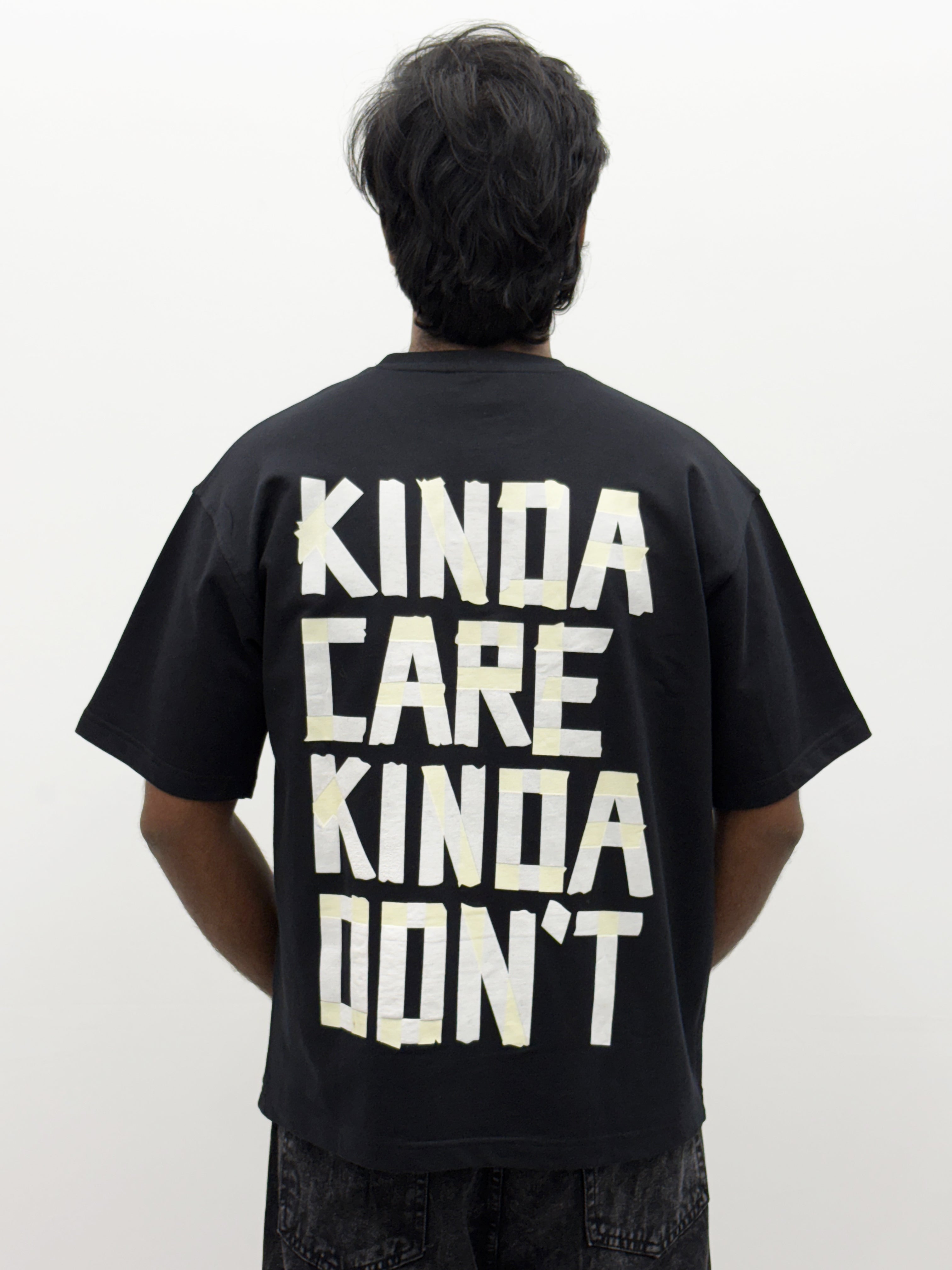 Black Oversize Back Print  T-Shirt