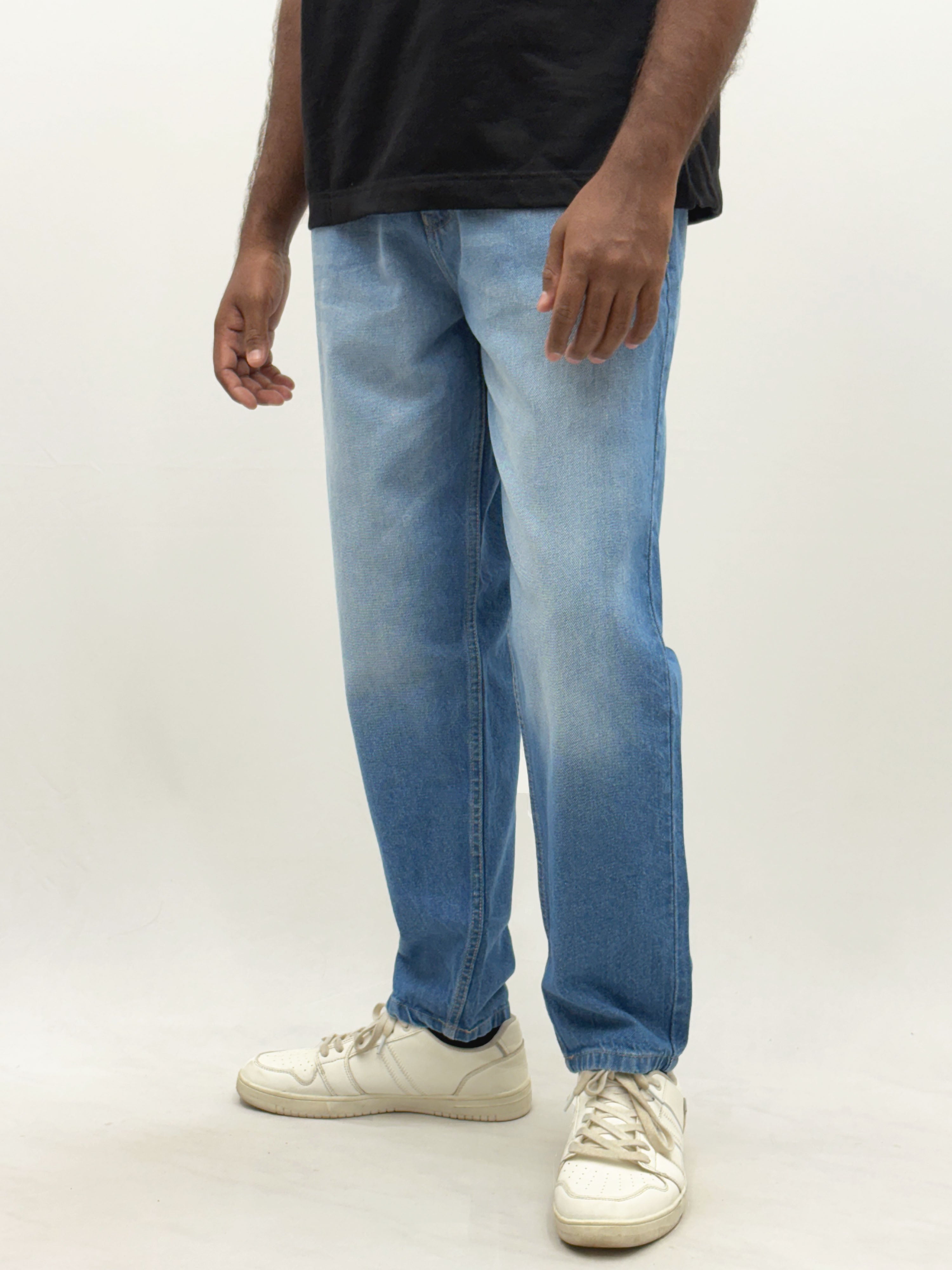Blue Semi Baggy Jeans