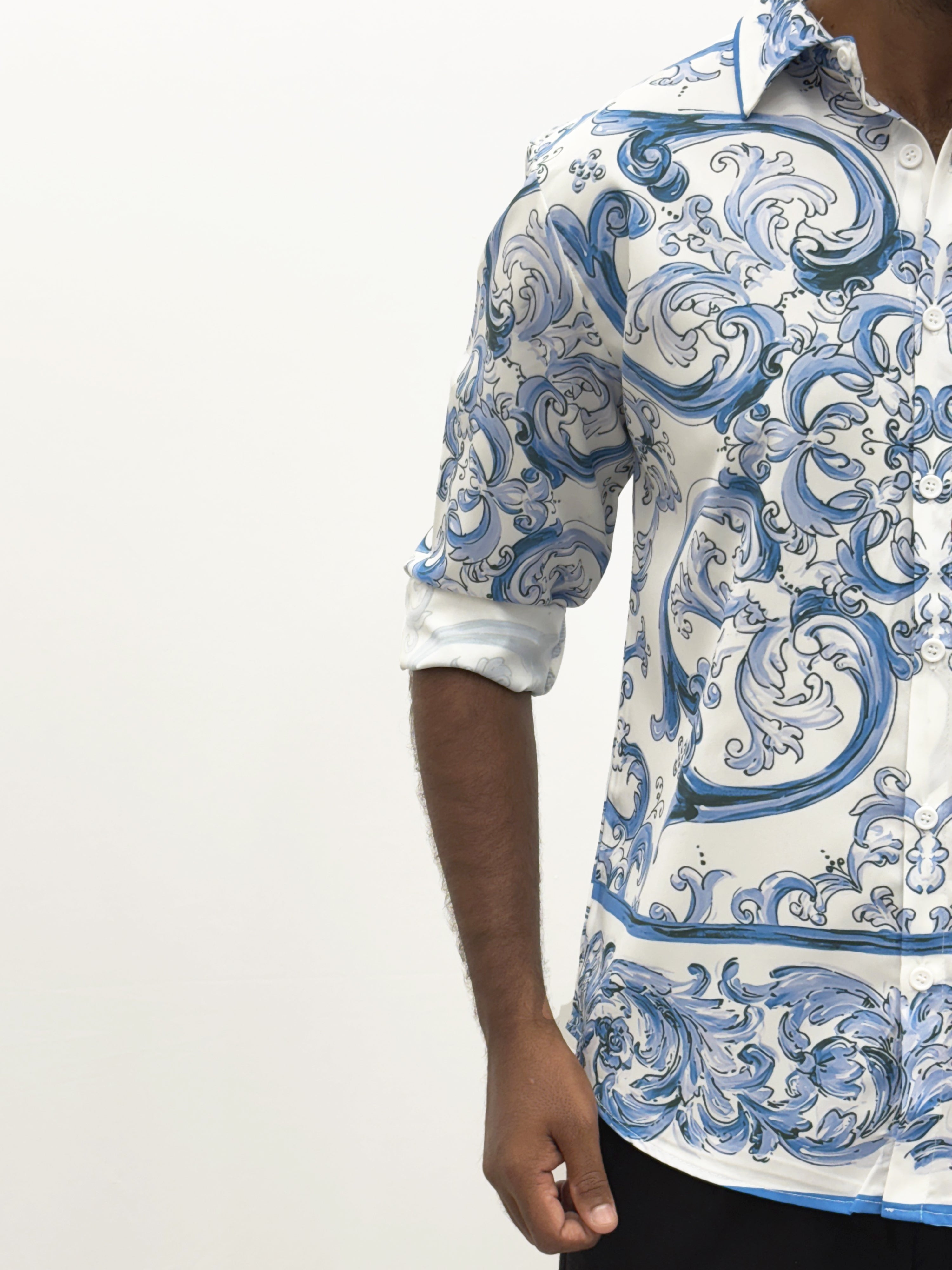 Blue IMP Vintage Printed Shirt