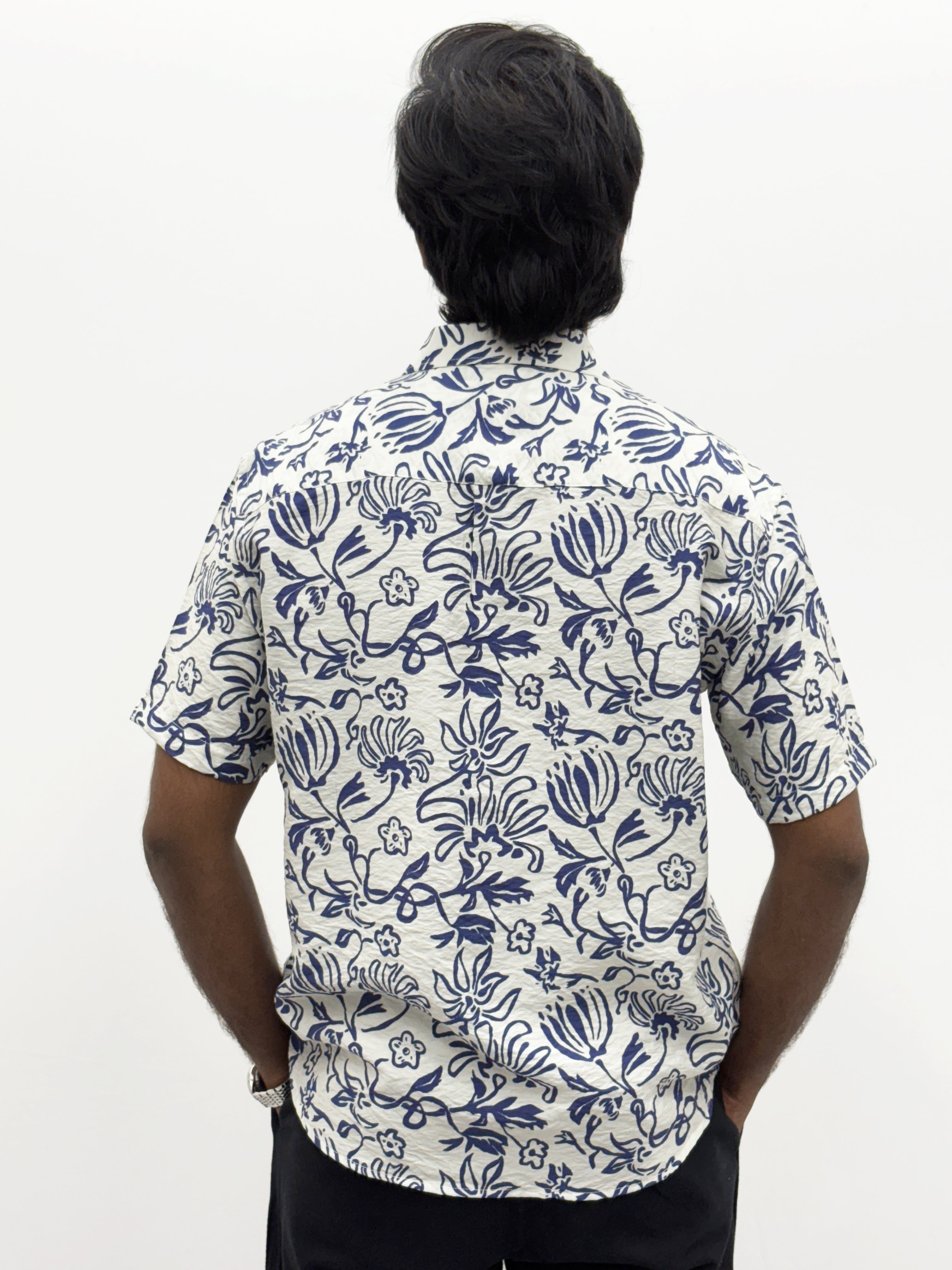 Blue IMP Printed Half Sleeve Shirt