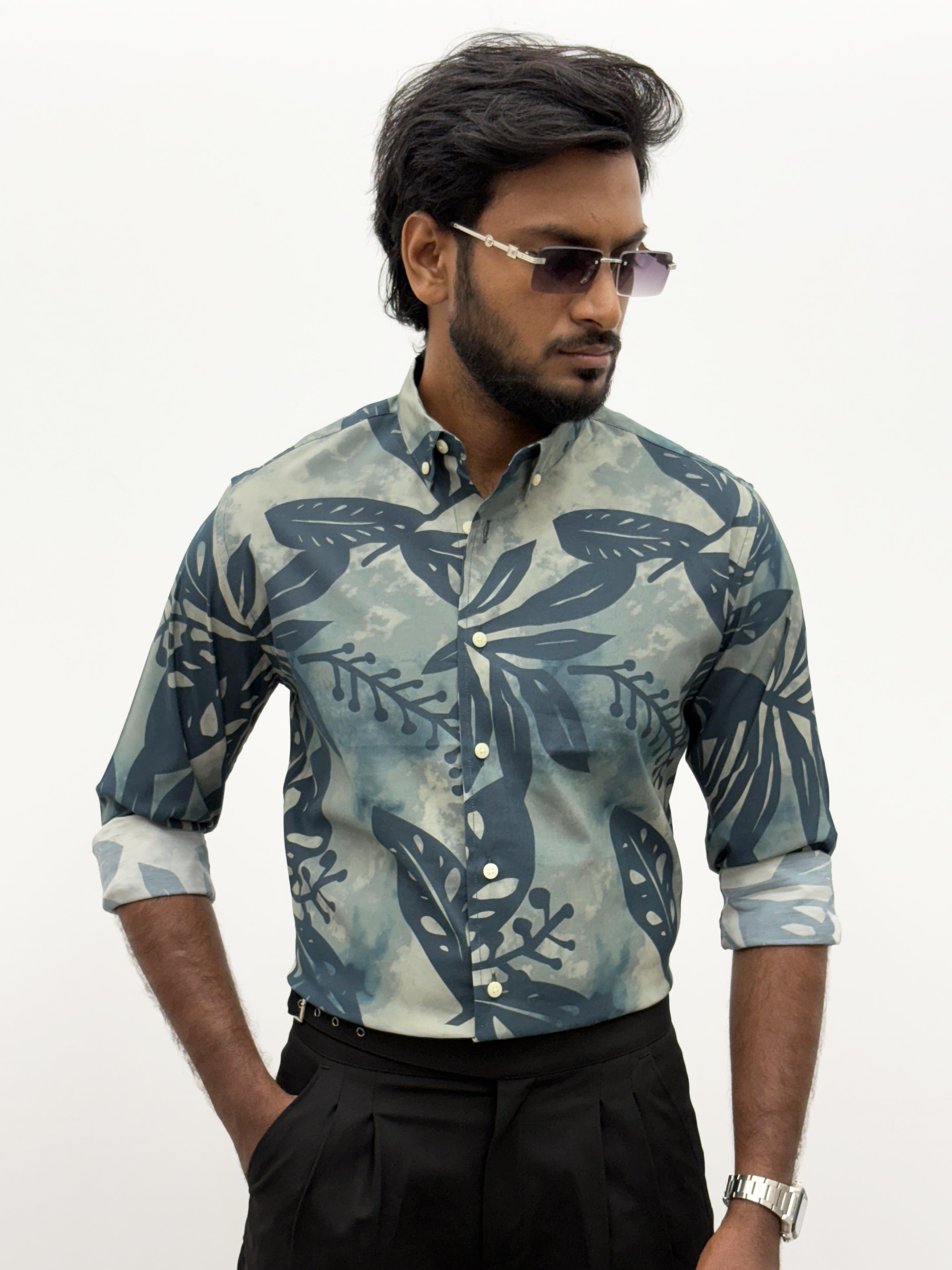 Blue IMP Retro Printed Shirt
