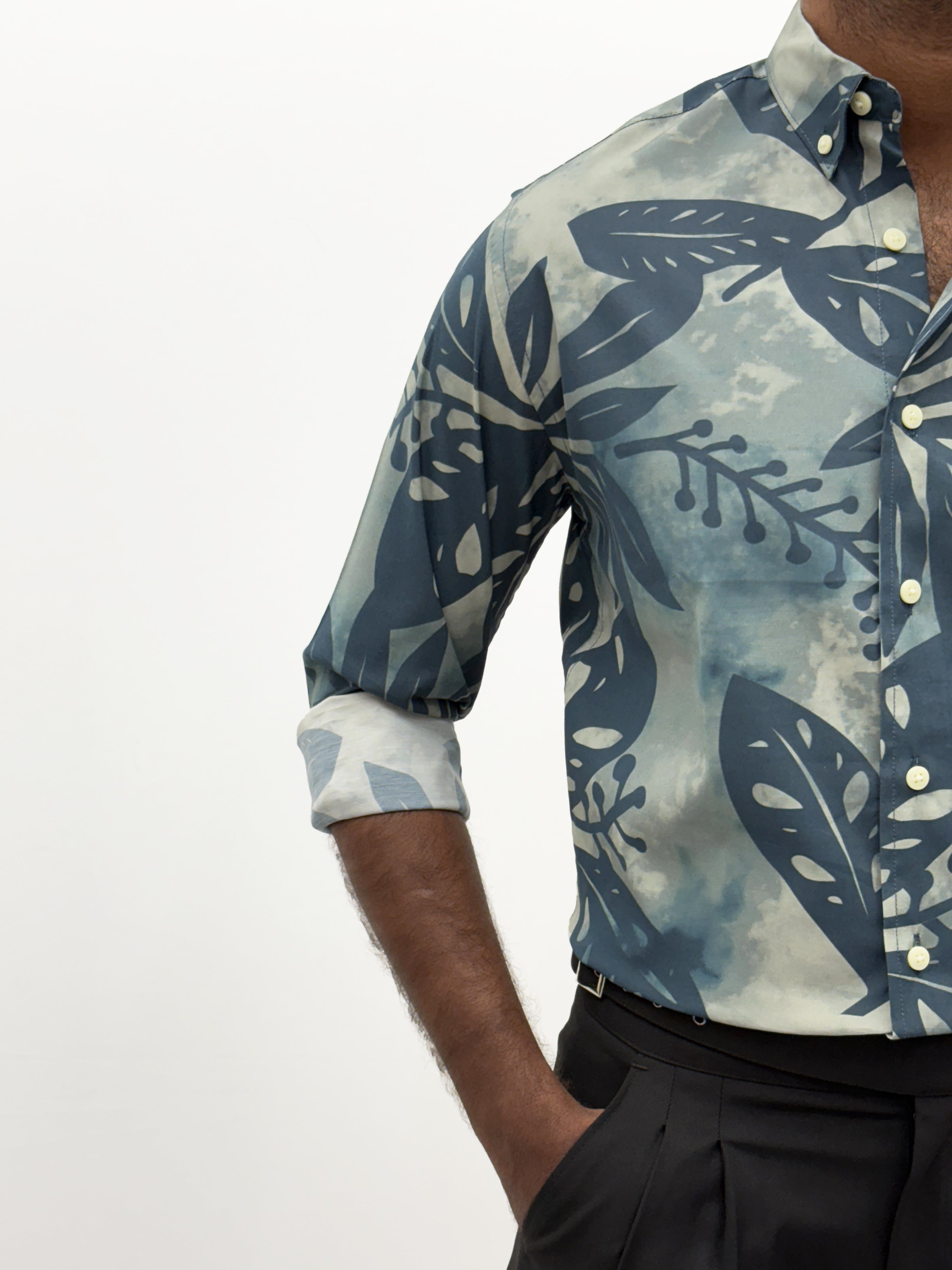 Blue IMP Retro Printed Shirt