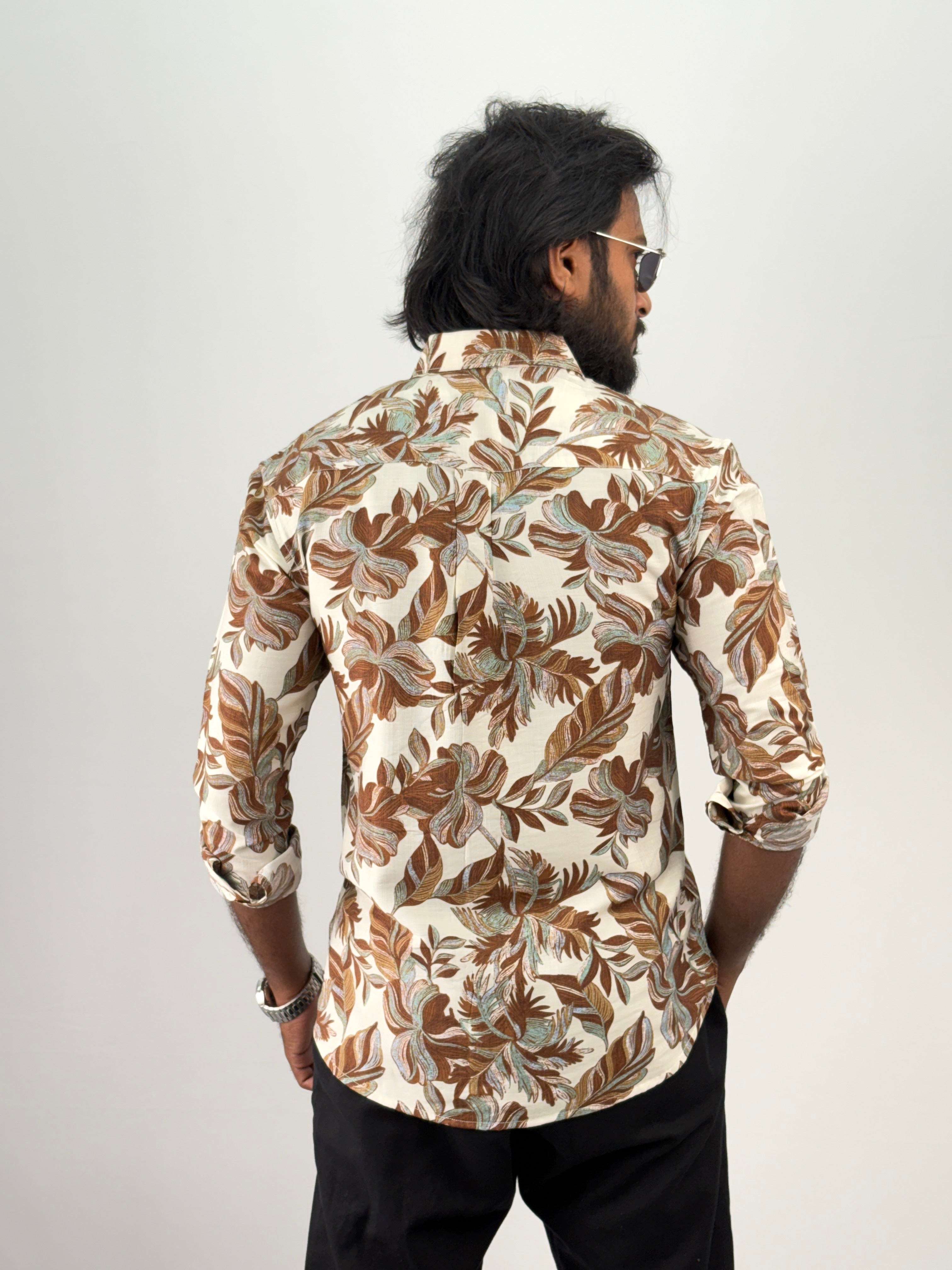 Brown Printed Shirt