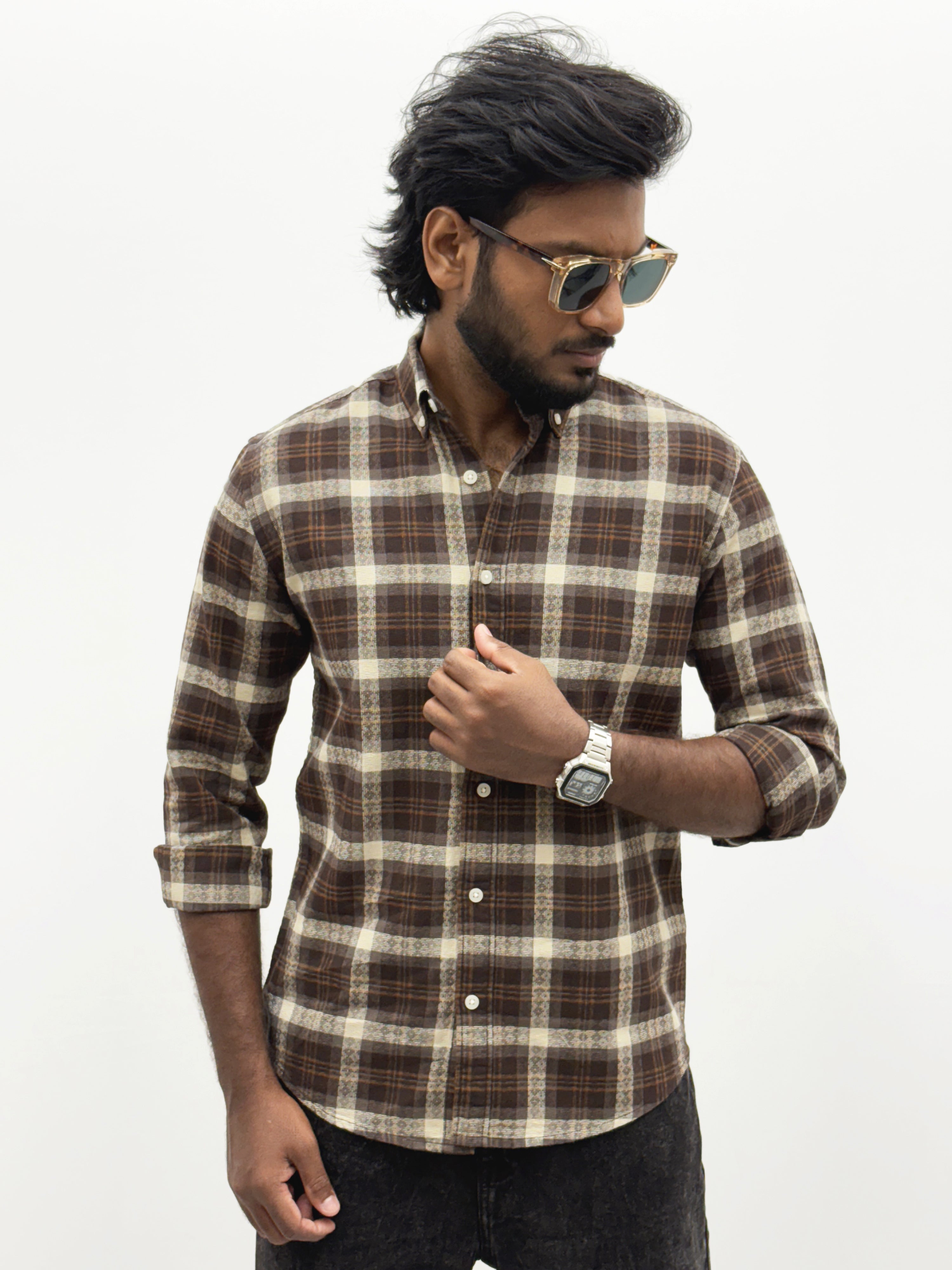 Brown Flannel Shirt