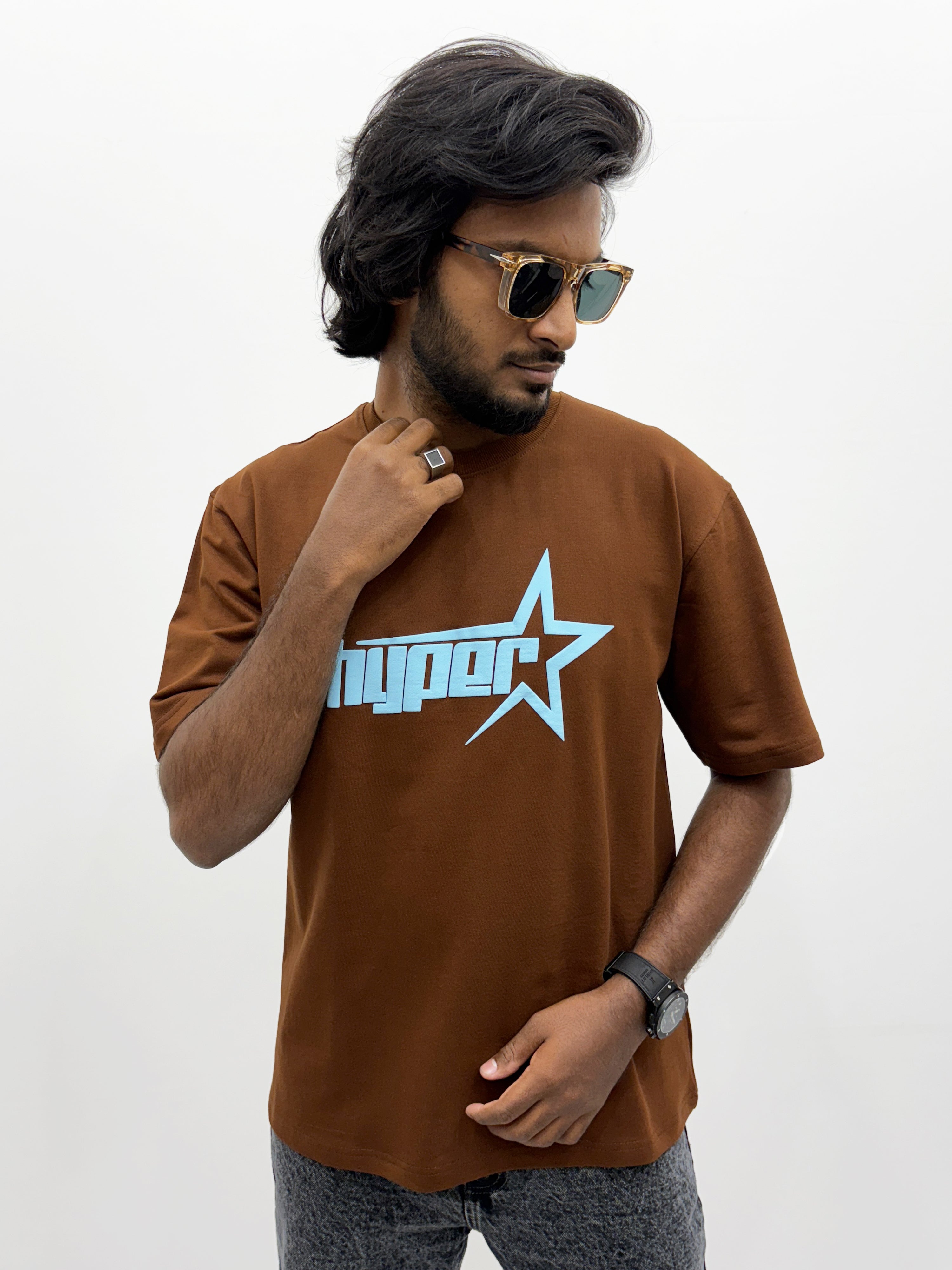 Brown BackPrint Oversize T-Shirt