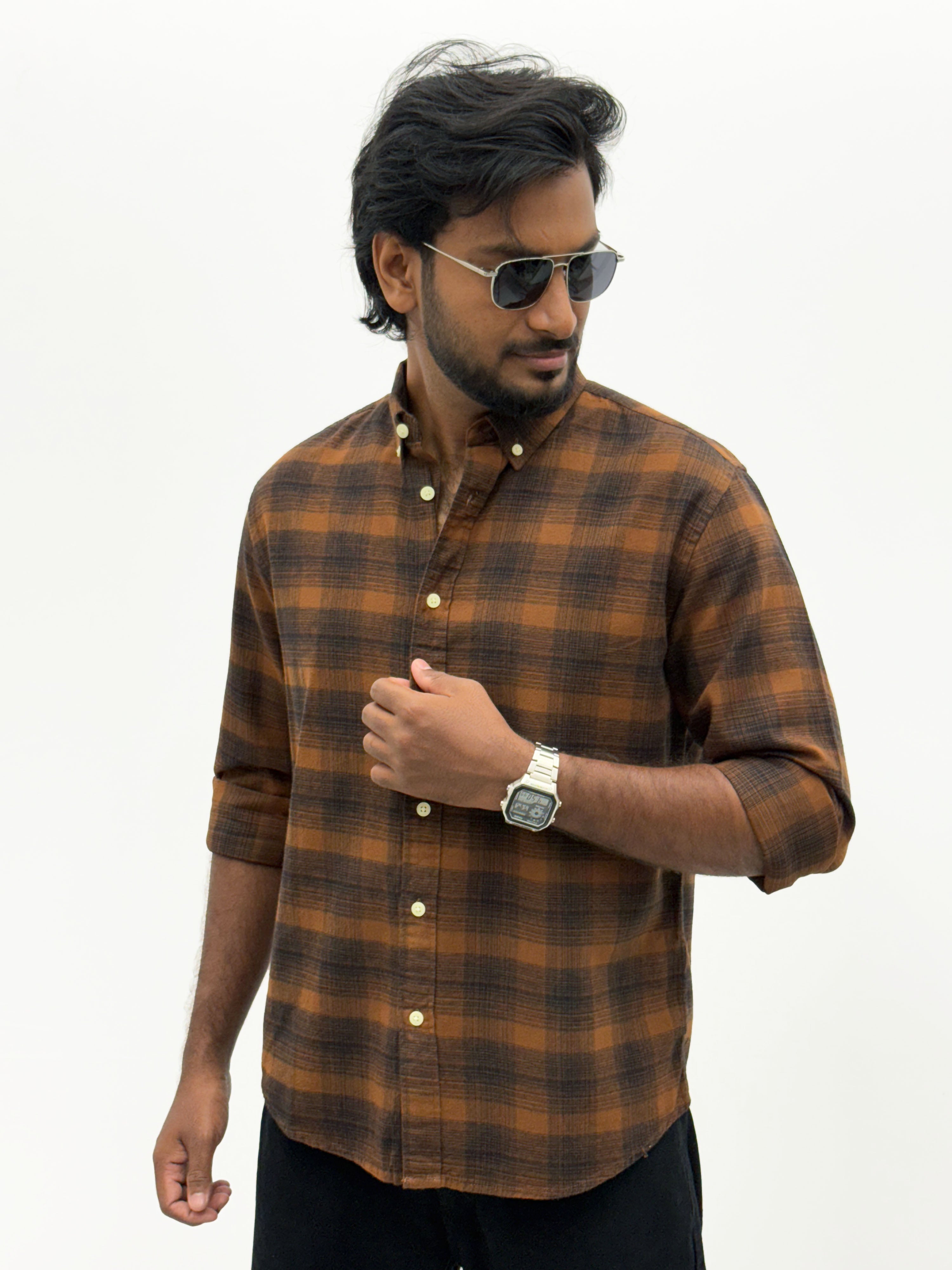 Mustard Flannel Shirt