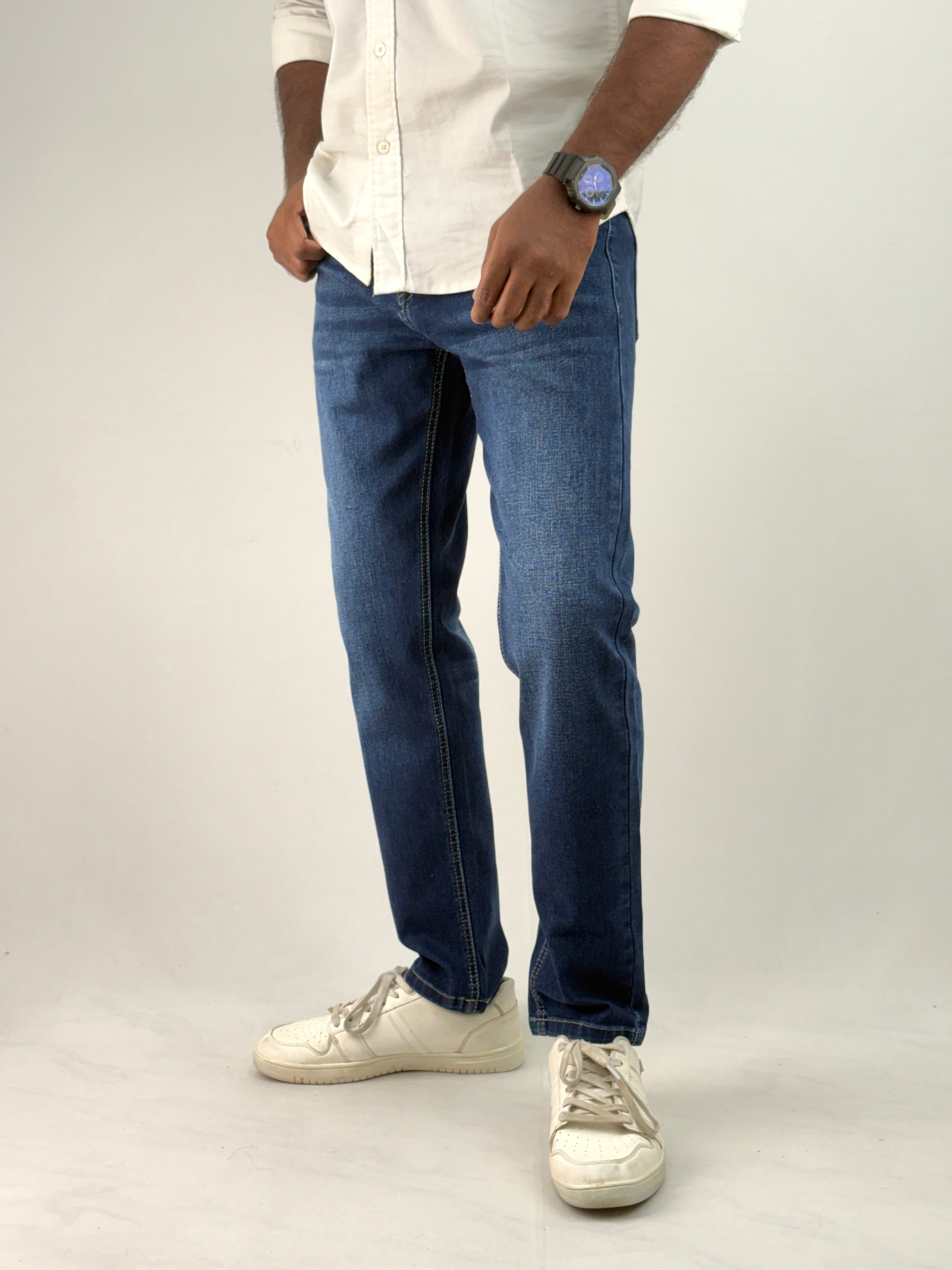 Dark Blue Ankle Fit Jean