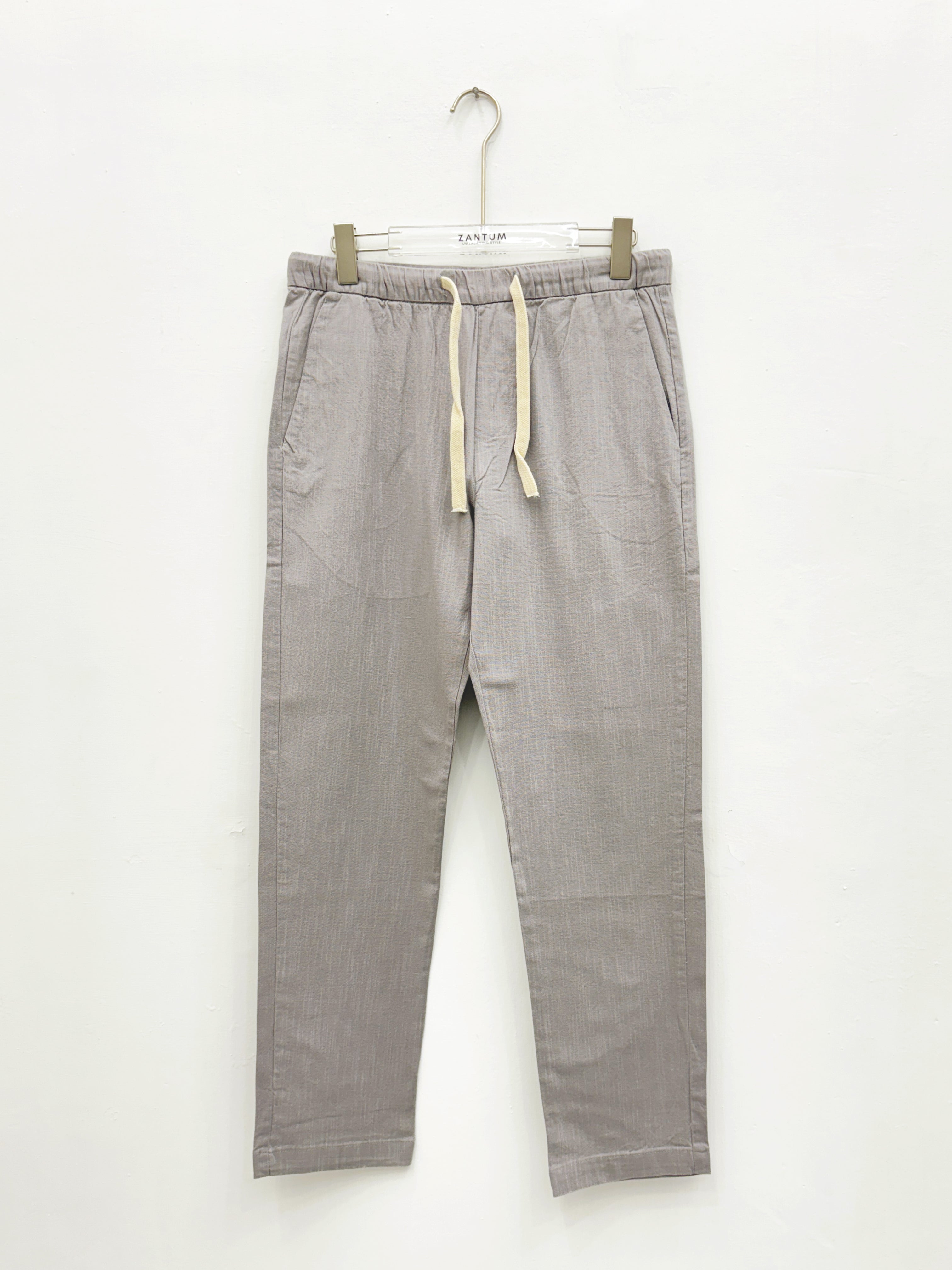 Dark Grey Relax Fit Linen Pants