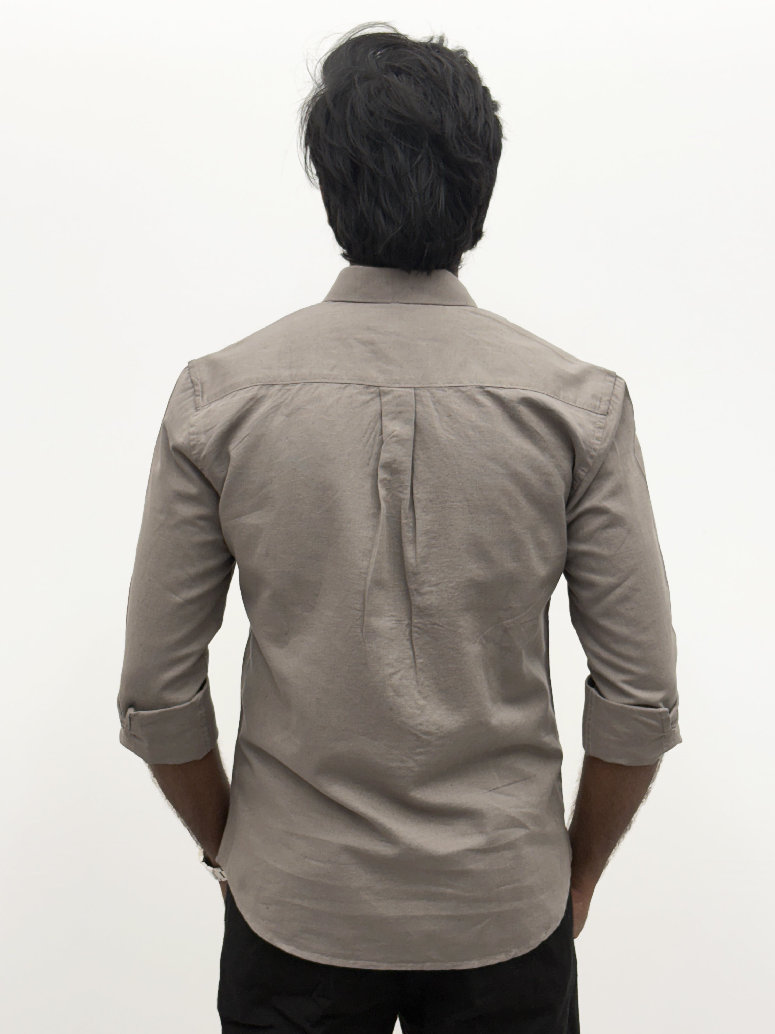 Ash Plain Linen Shirt