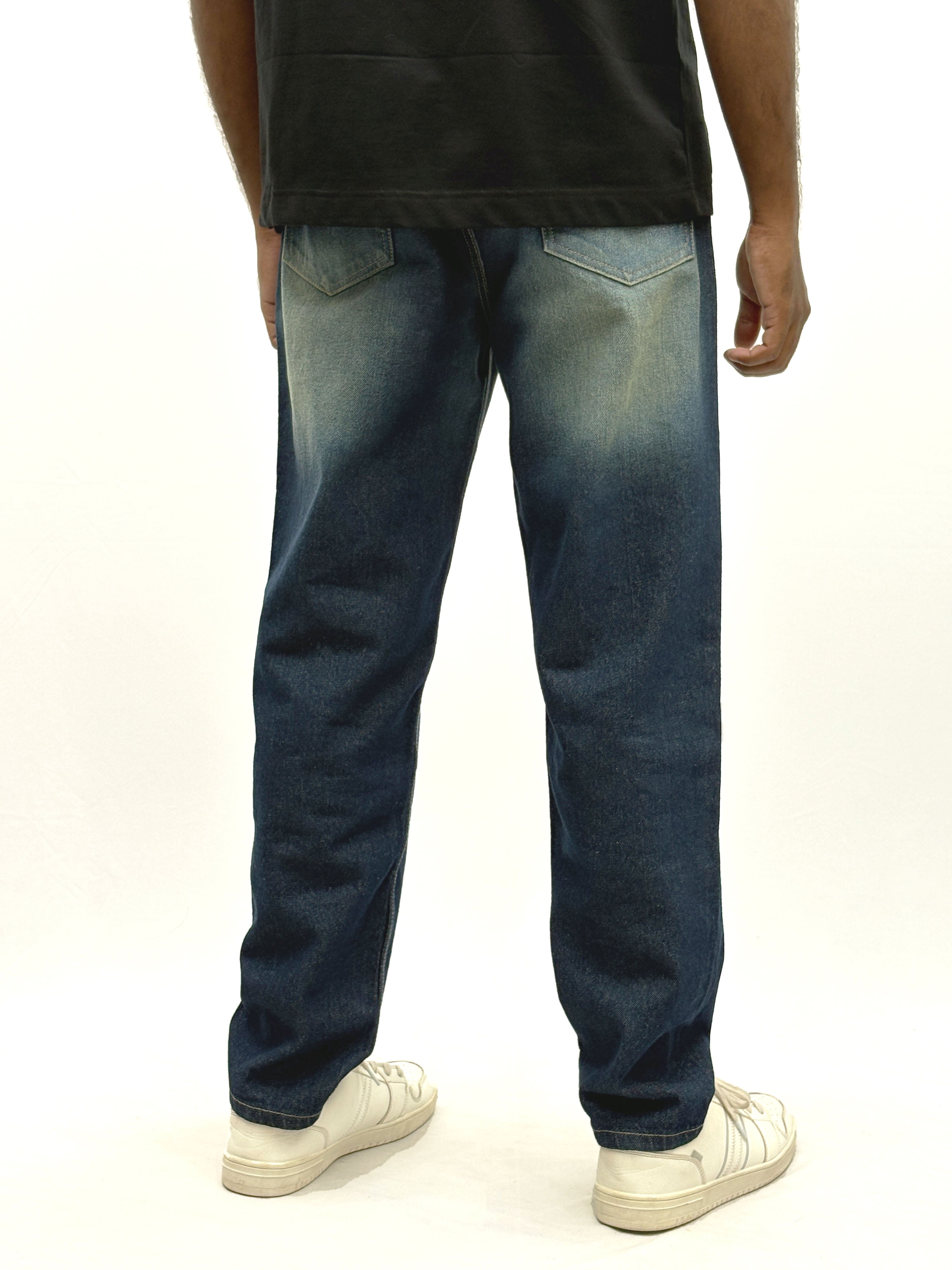 Dusty Blue Semi Baggy Jeans