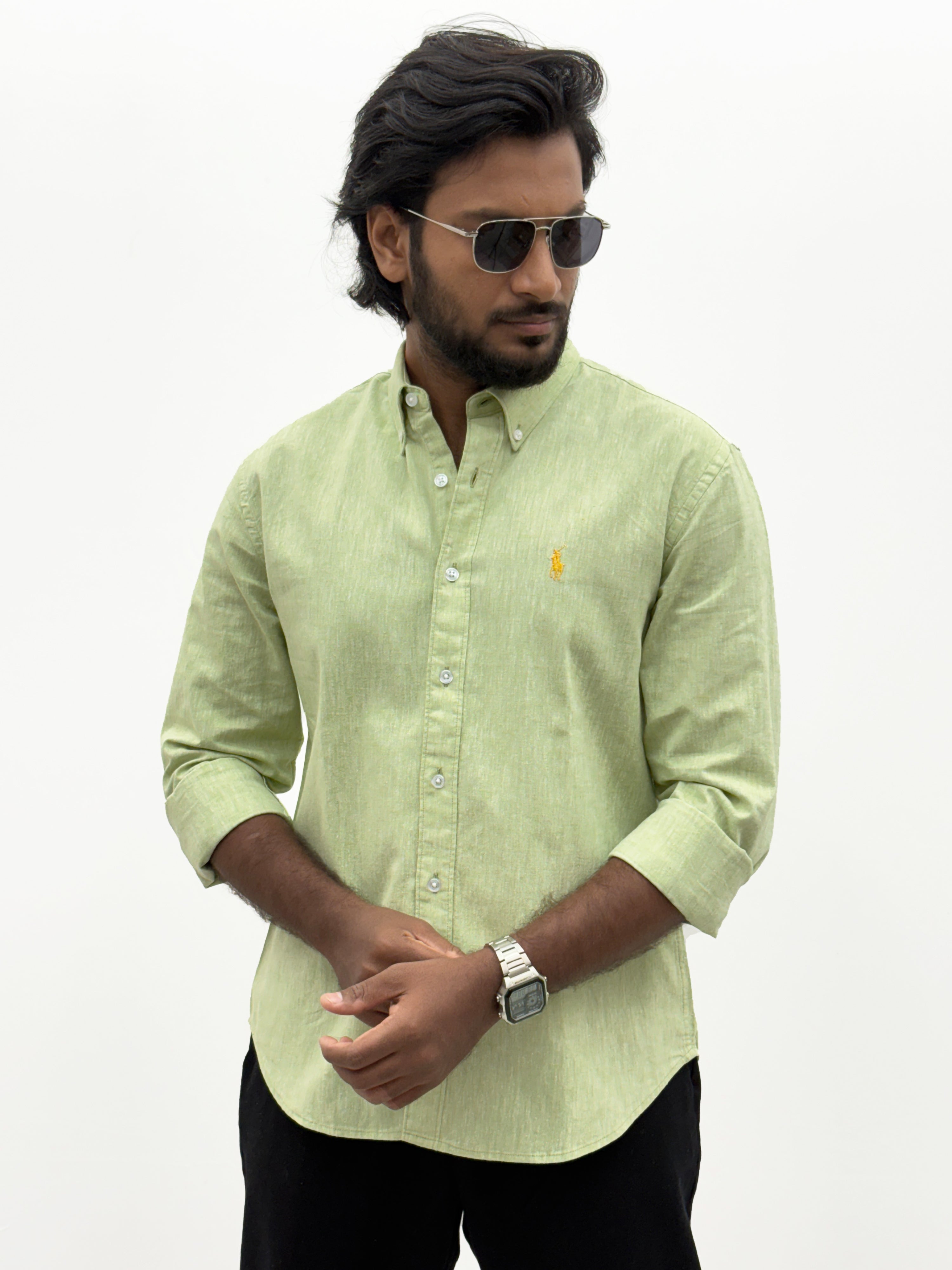 Sage Green Linen Shirt