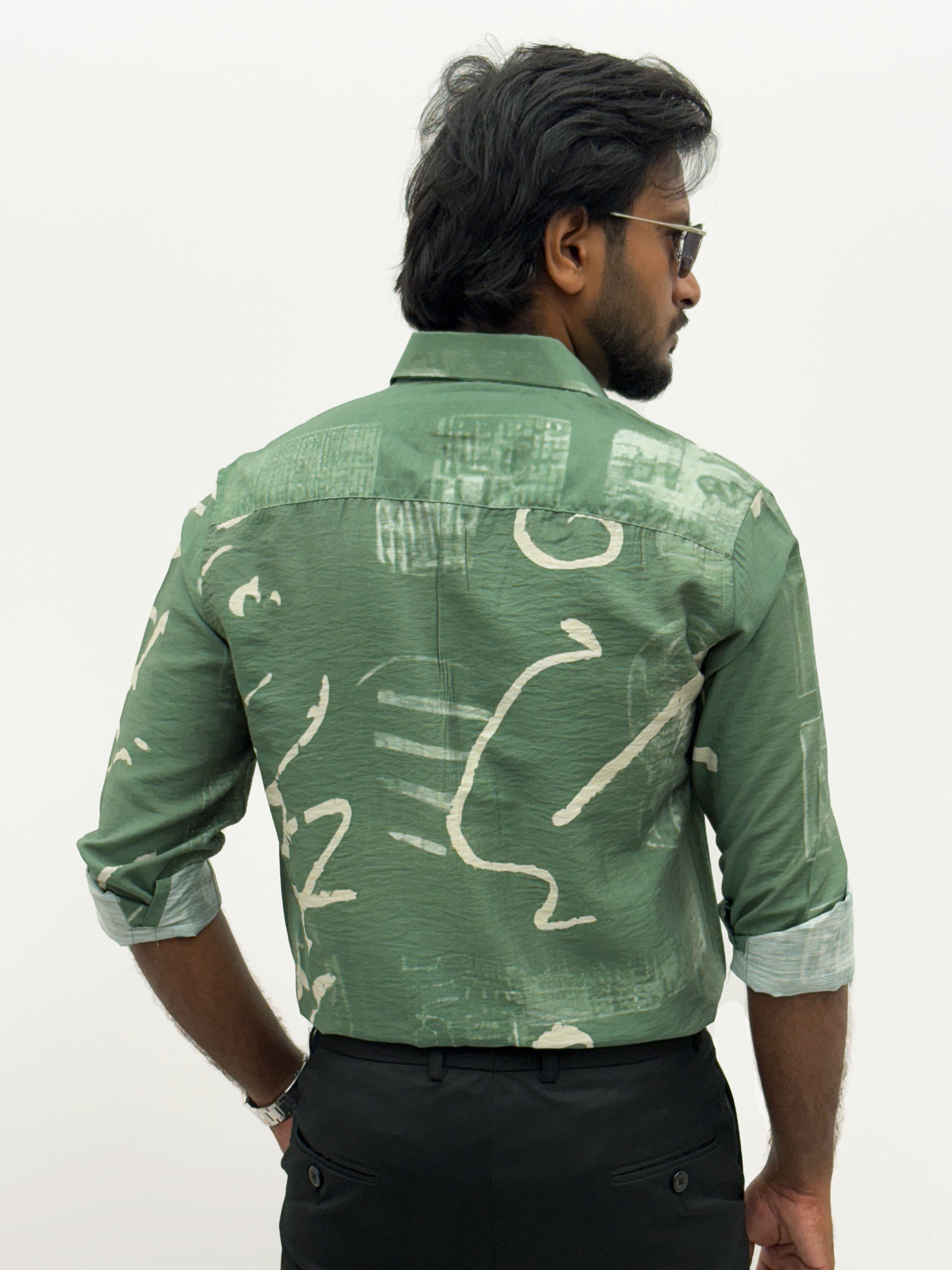 Green IMP Printed Shirt