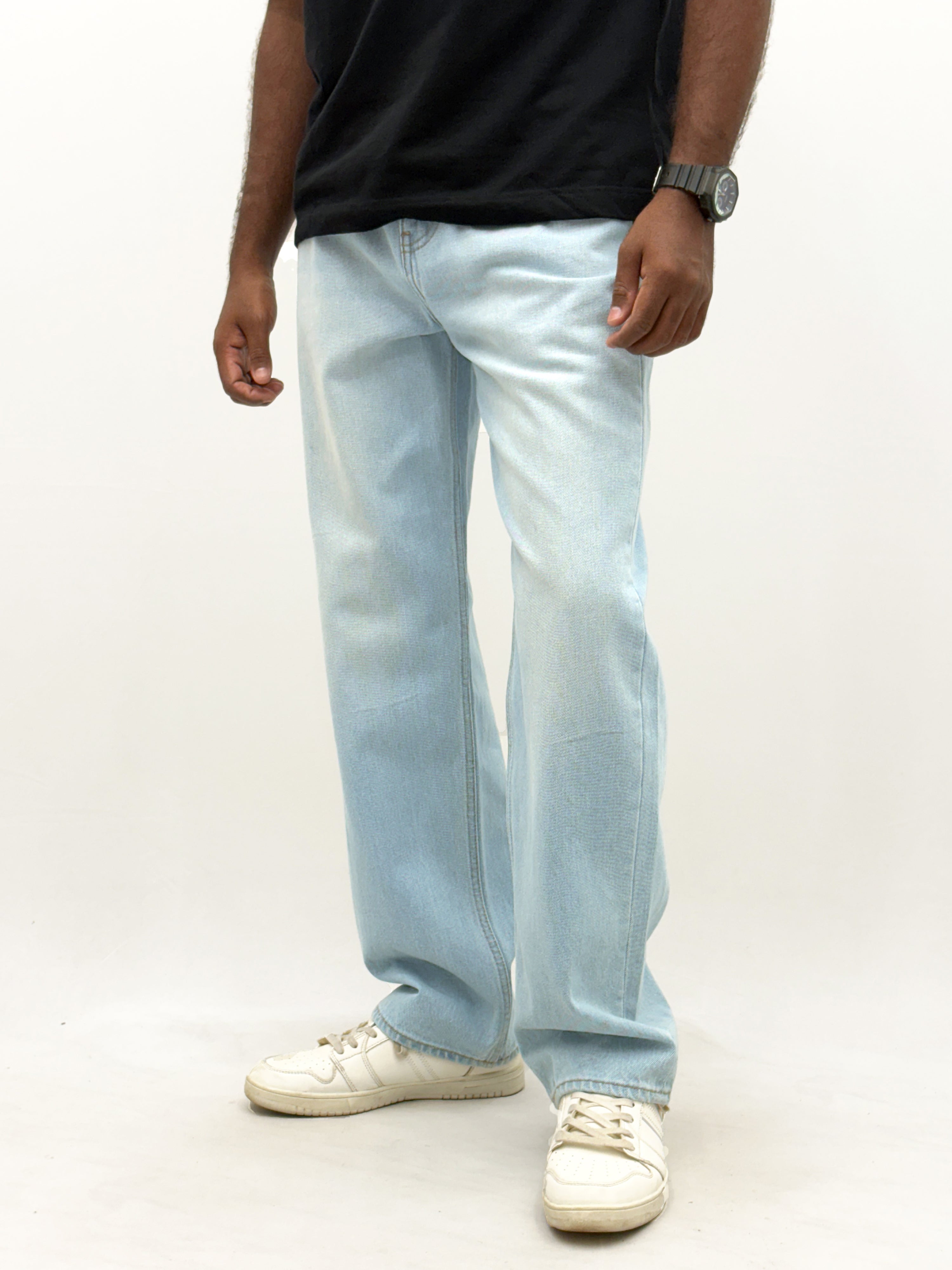 Ice Blue Baggy Jeans