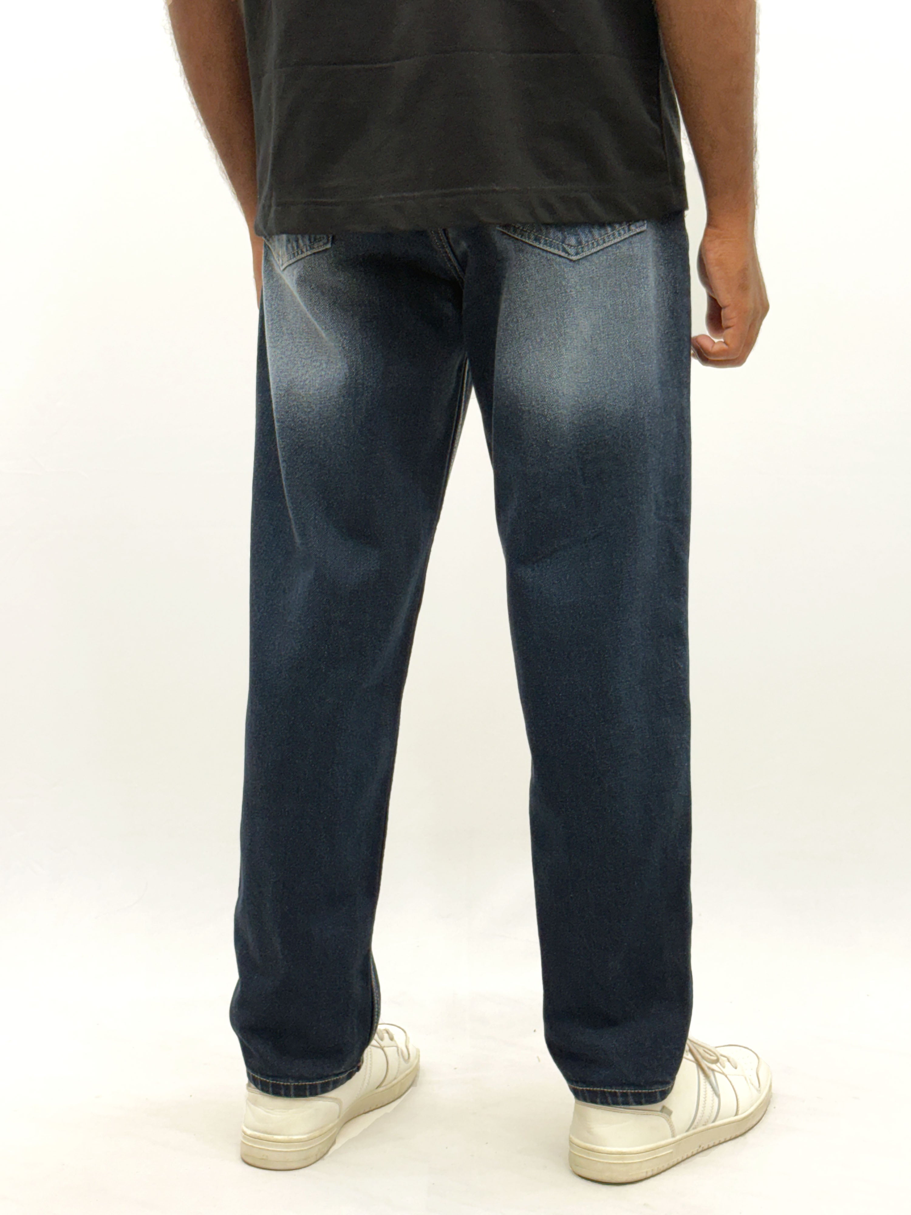 Denim Blue Semi Baggy Jeans